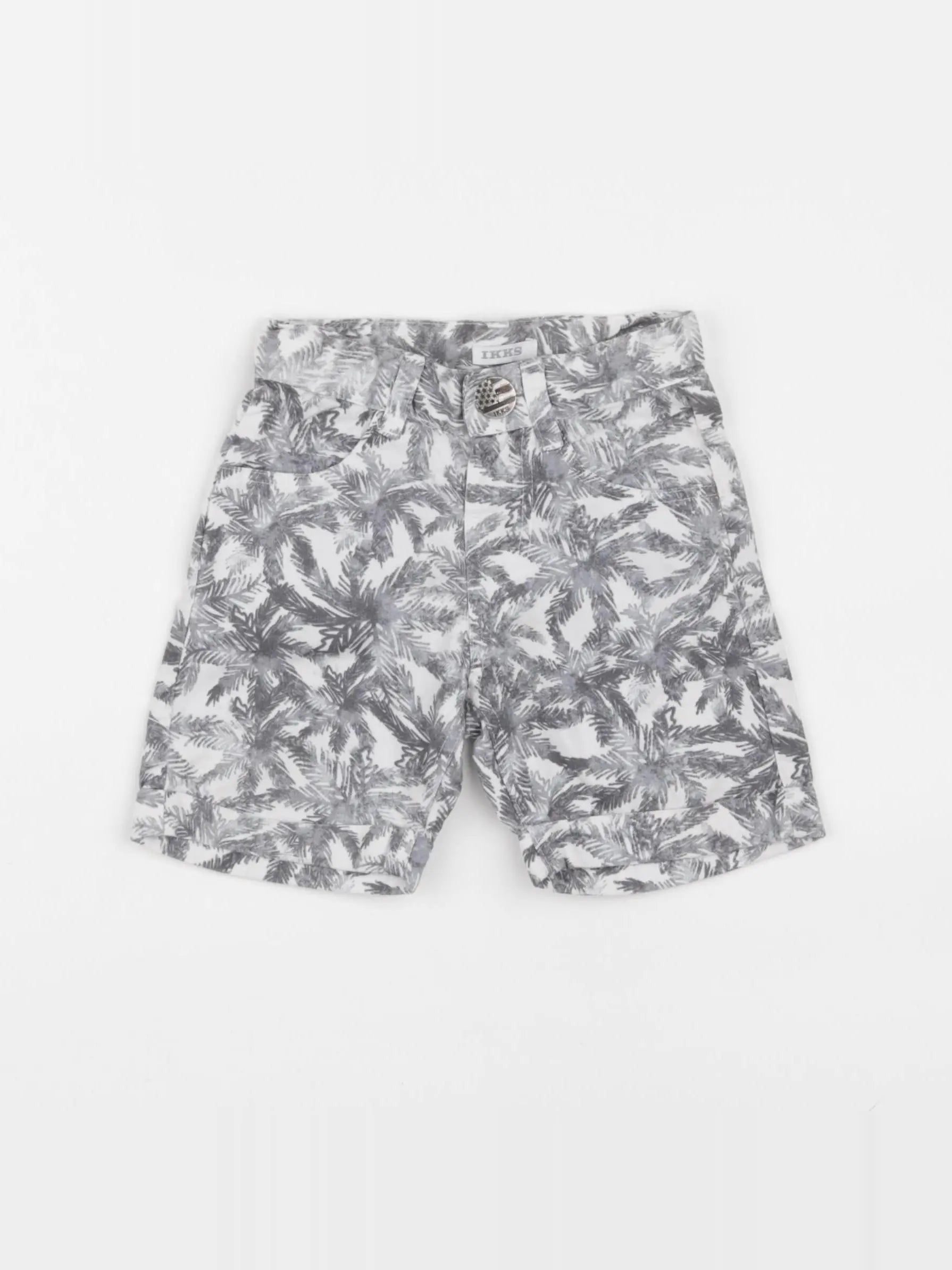 IKKS - short blanc, gris - 18 mois