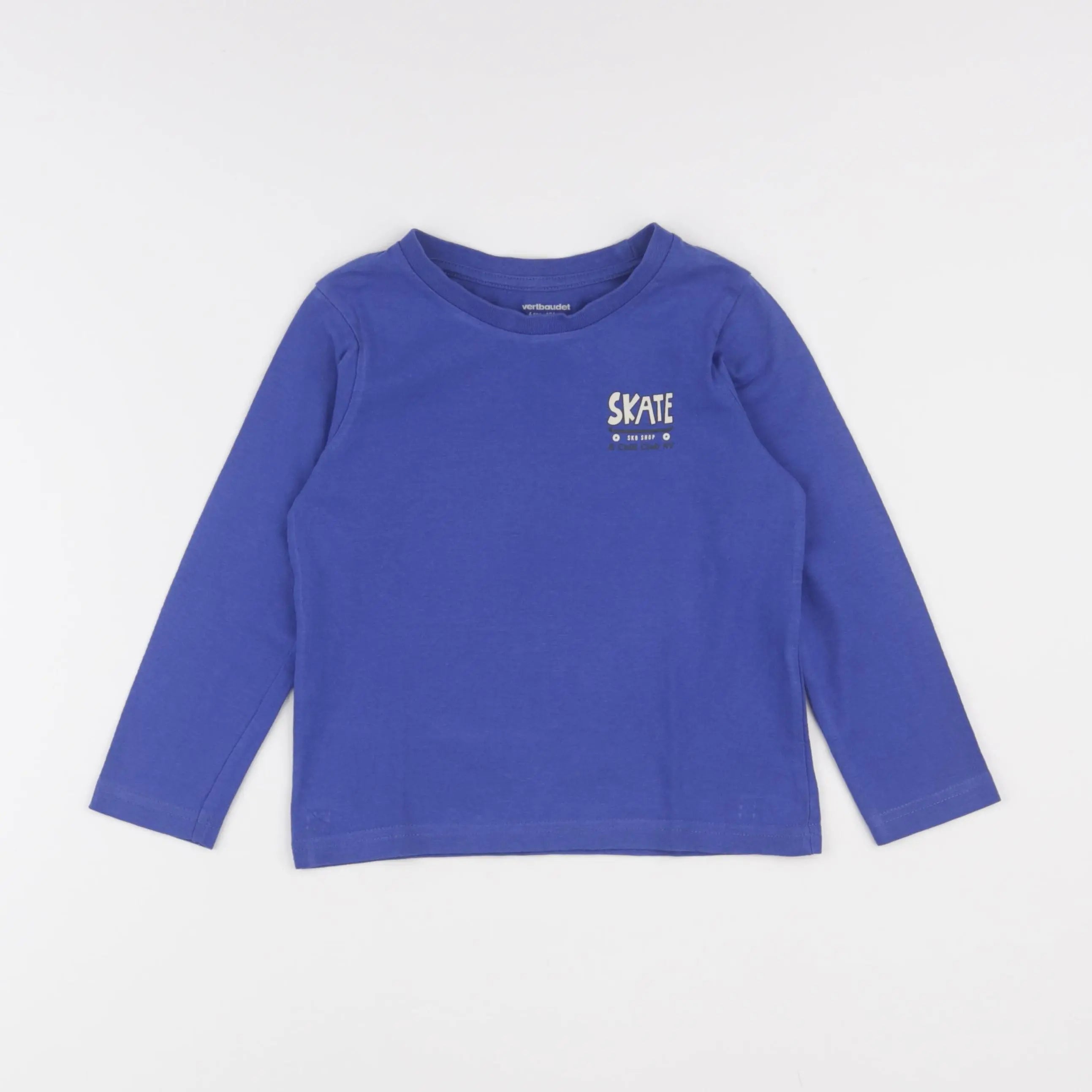 Vertbaudet - tee-shirt bleu - 4 ans