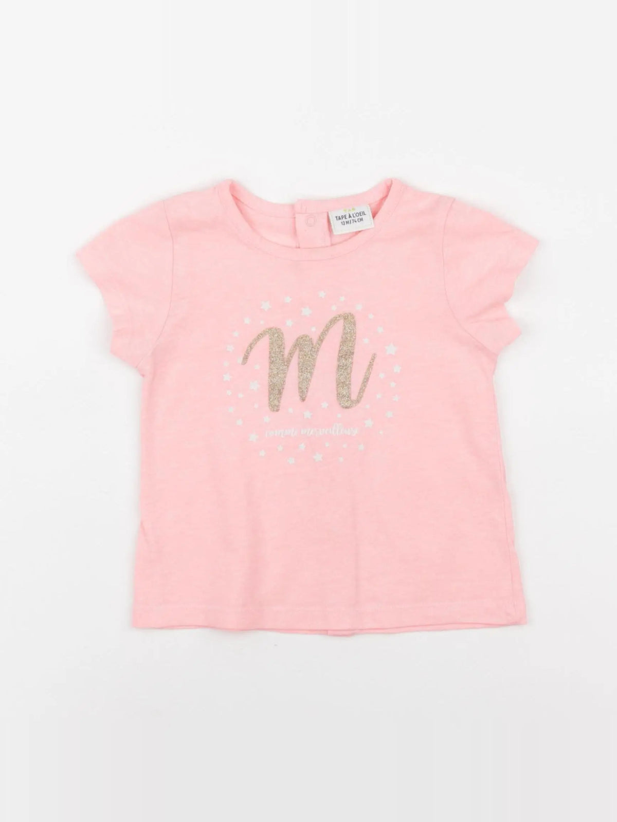 Tape à l'oeil - tee-shirt rose - 12 mois