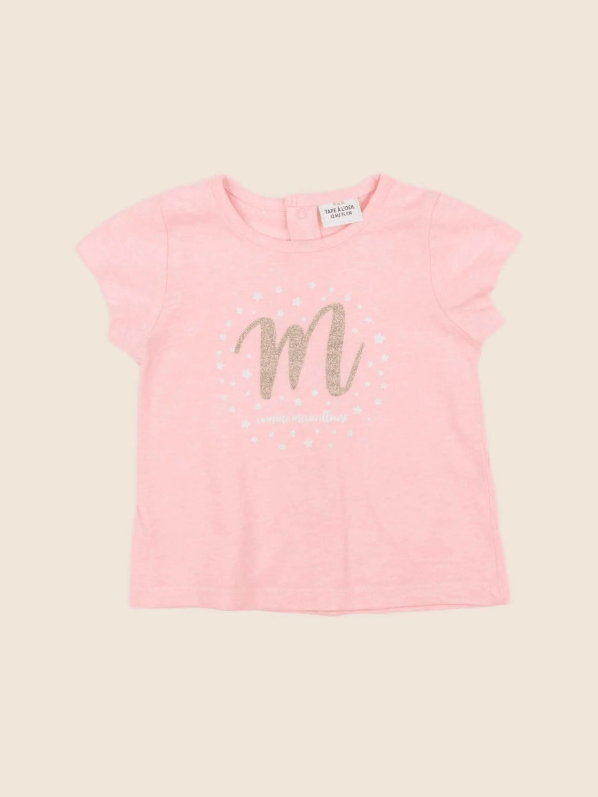 Tape à l'oeil - tee-shirt rose - 12 mois