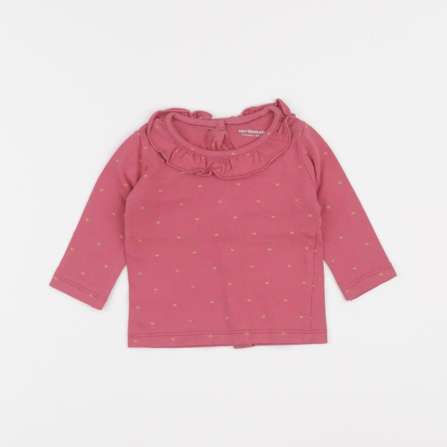 Vertbaudet - tee-shirt rose - 3 mois