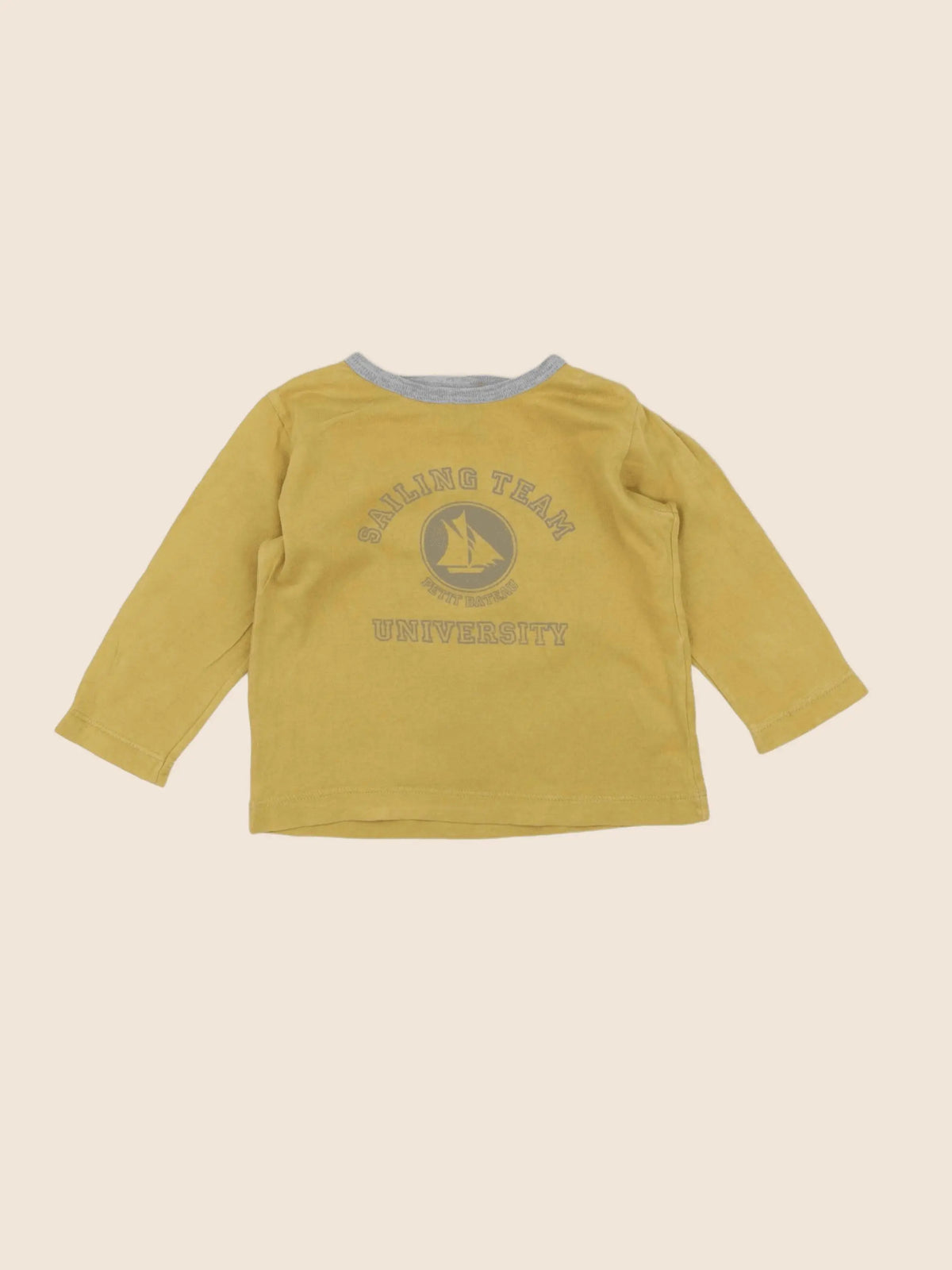 Petit Bateau - tee-shirt jaune - 12 mois