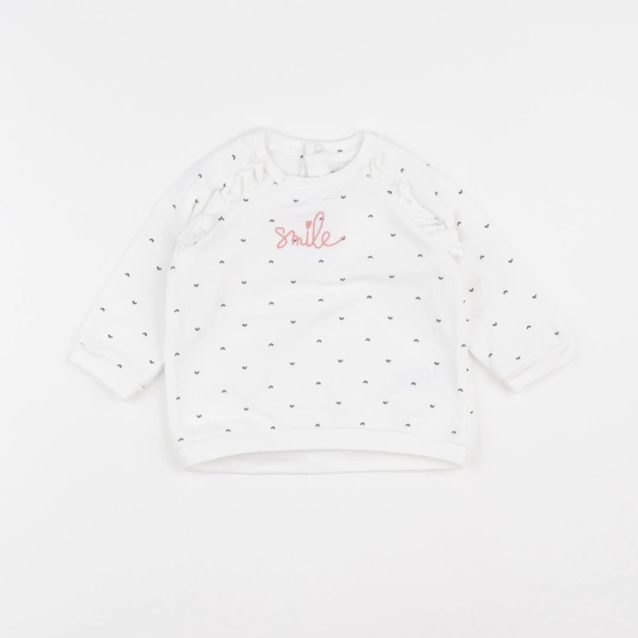 Vertbaudet - sweat blanc - 6 mois