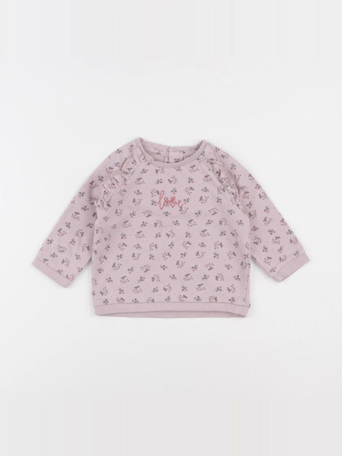 Vertbaudet - sweat violet - 12 mois