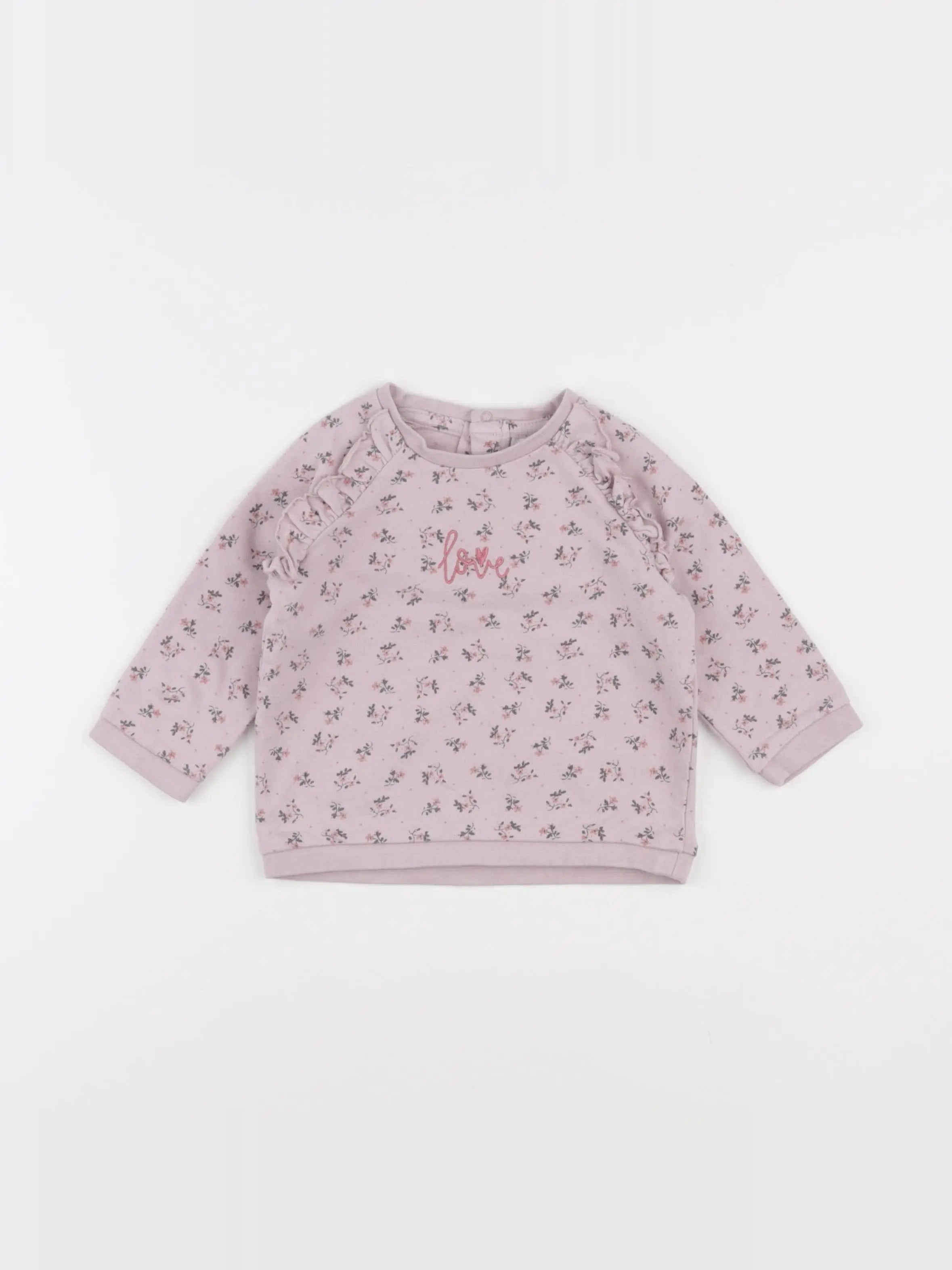 Vertbaudet - sweat violet - 12 mois