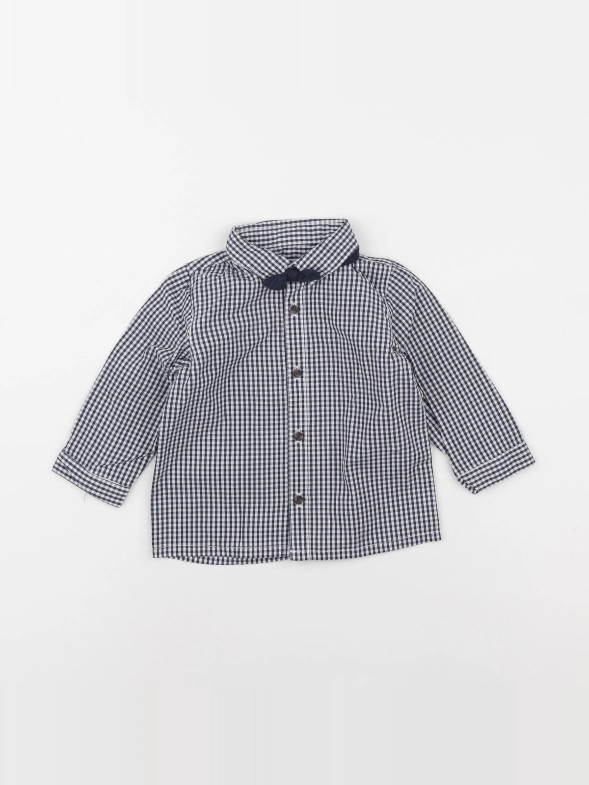 Vertbaudet - chemise bleu - 12 mois