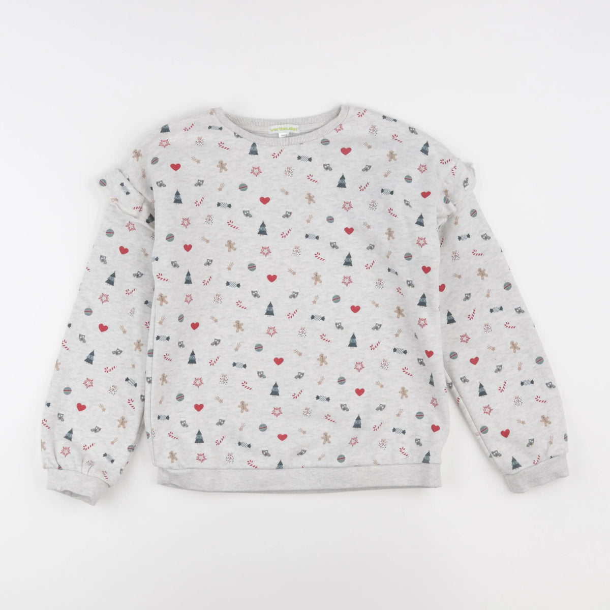 Vertbaudet - sweat gris - 10 ans