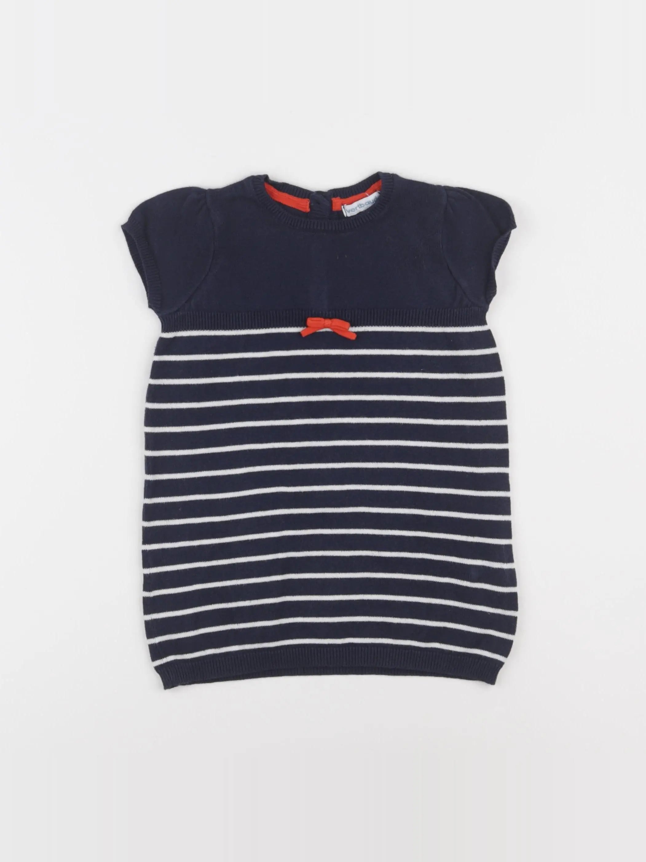 Vertbaudet - robe bleu - 12 mois