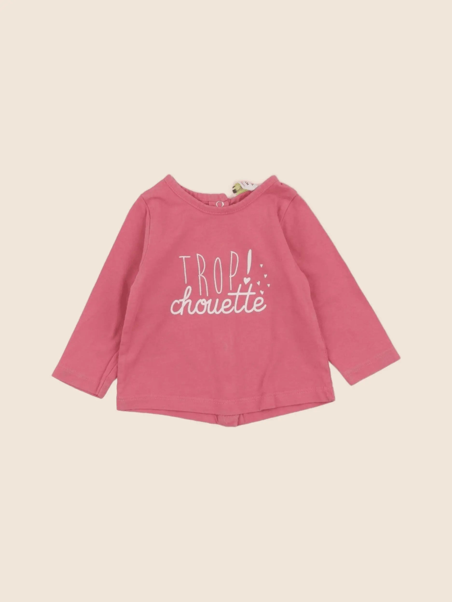 Tape à l'oeil - tee-shirt rose - 3 mois