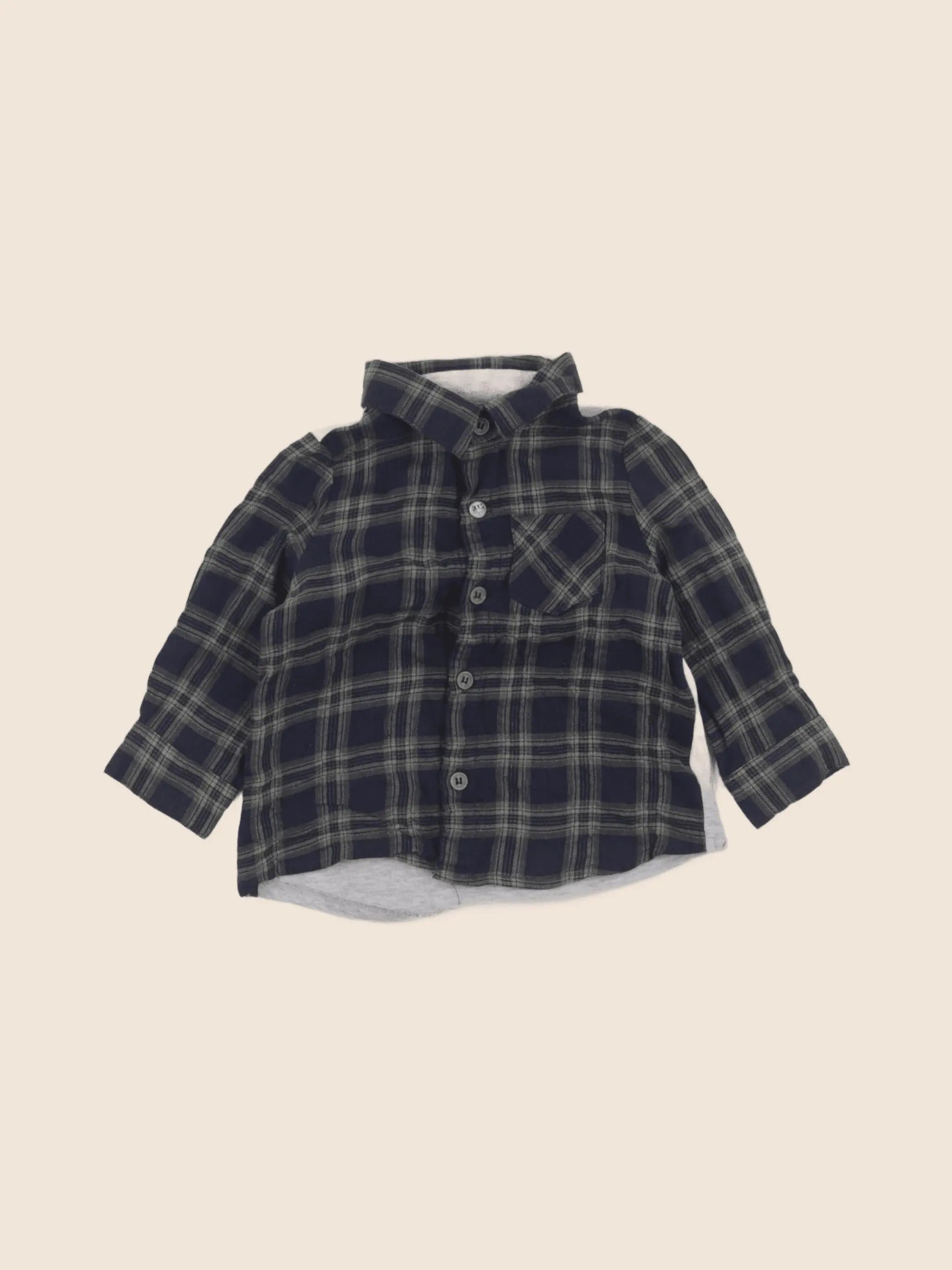 IKKS - chemise vert, bleu - 6 mois