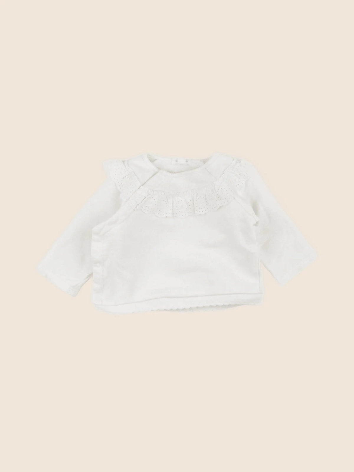 Vertbaudet - sweat beige - 6 mois