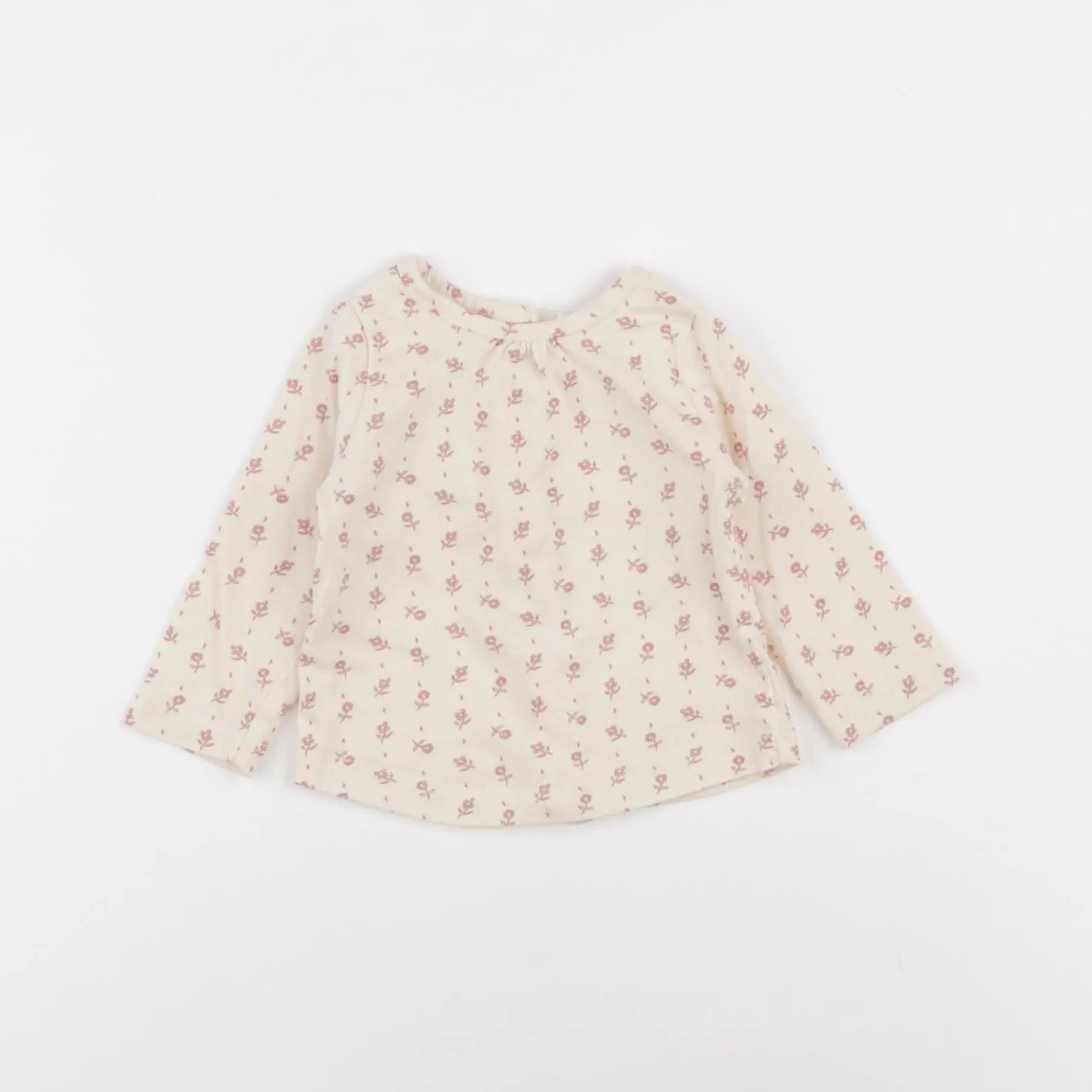 Vertbaudet - tee-shirt beige - 3 mois