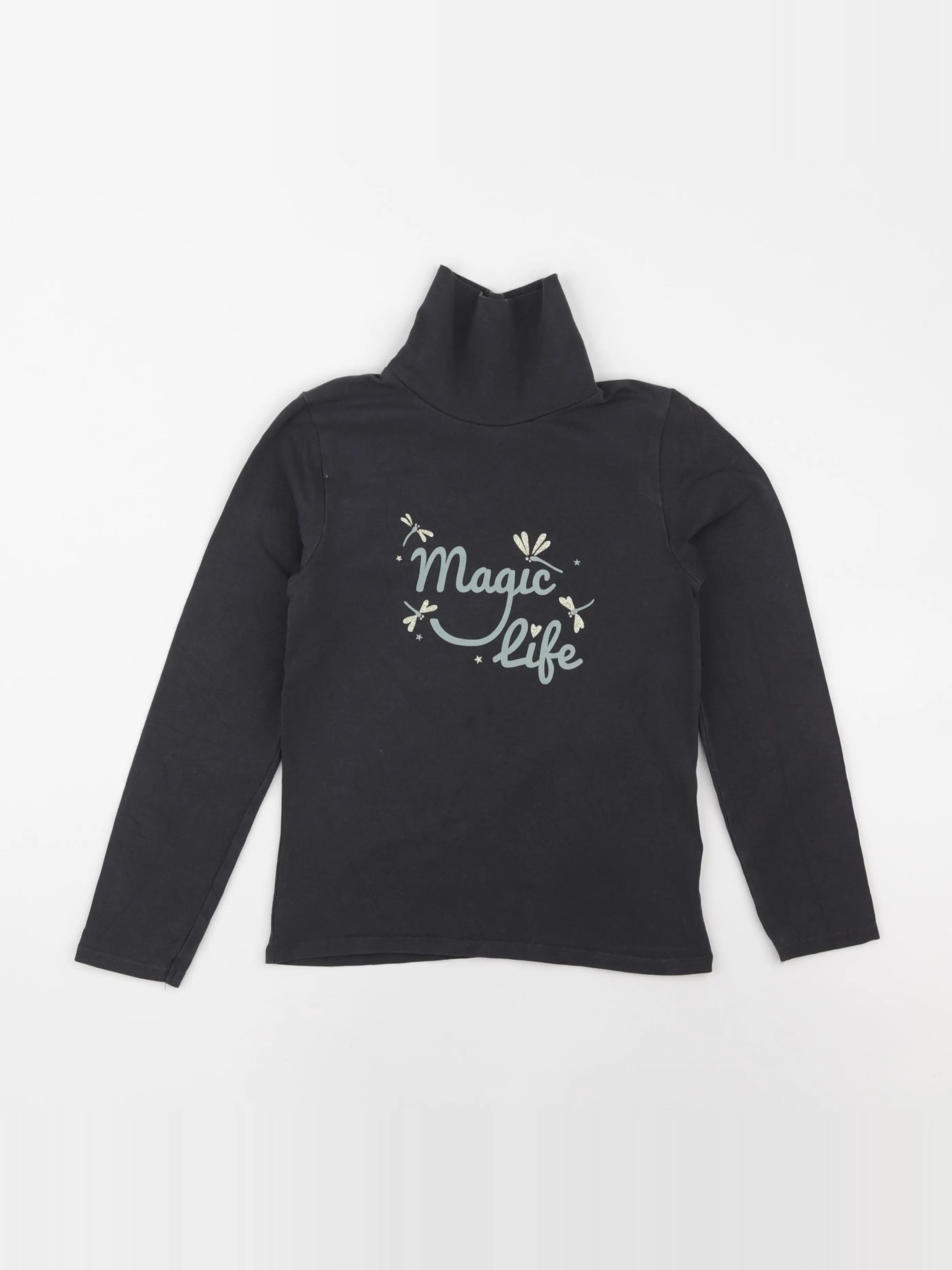 Vertbaudet - sous-pull gris - 8 ans