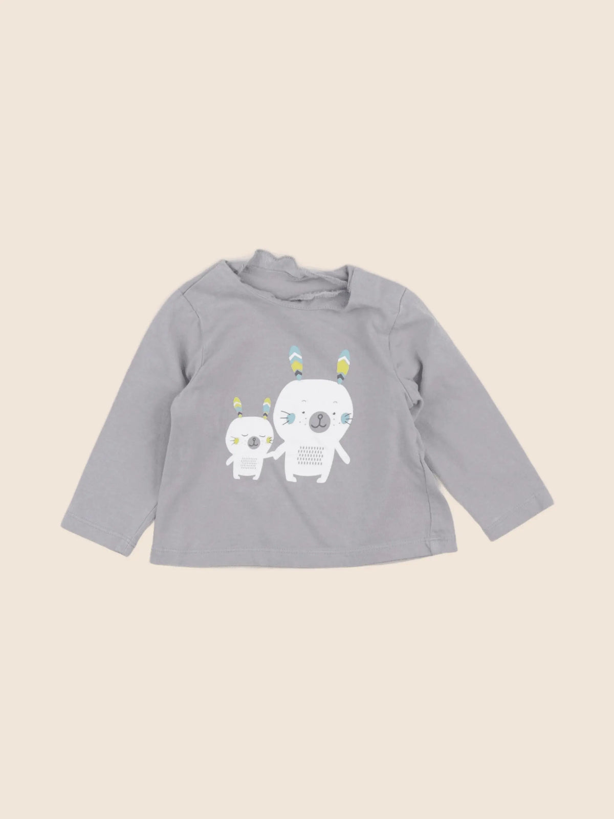 Vertbaudet - tee-shirt gris - 6 mois