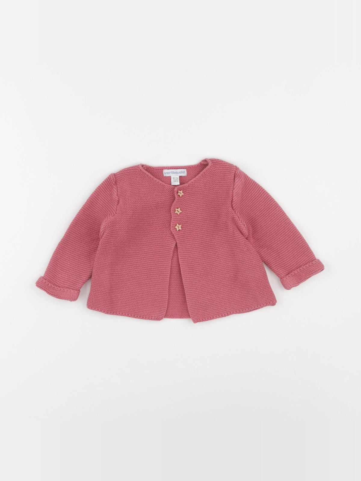 Vertbaudet - gilet rose - 3 mois