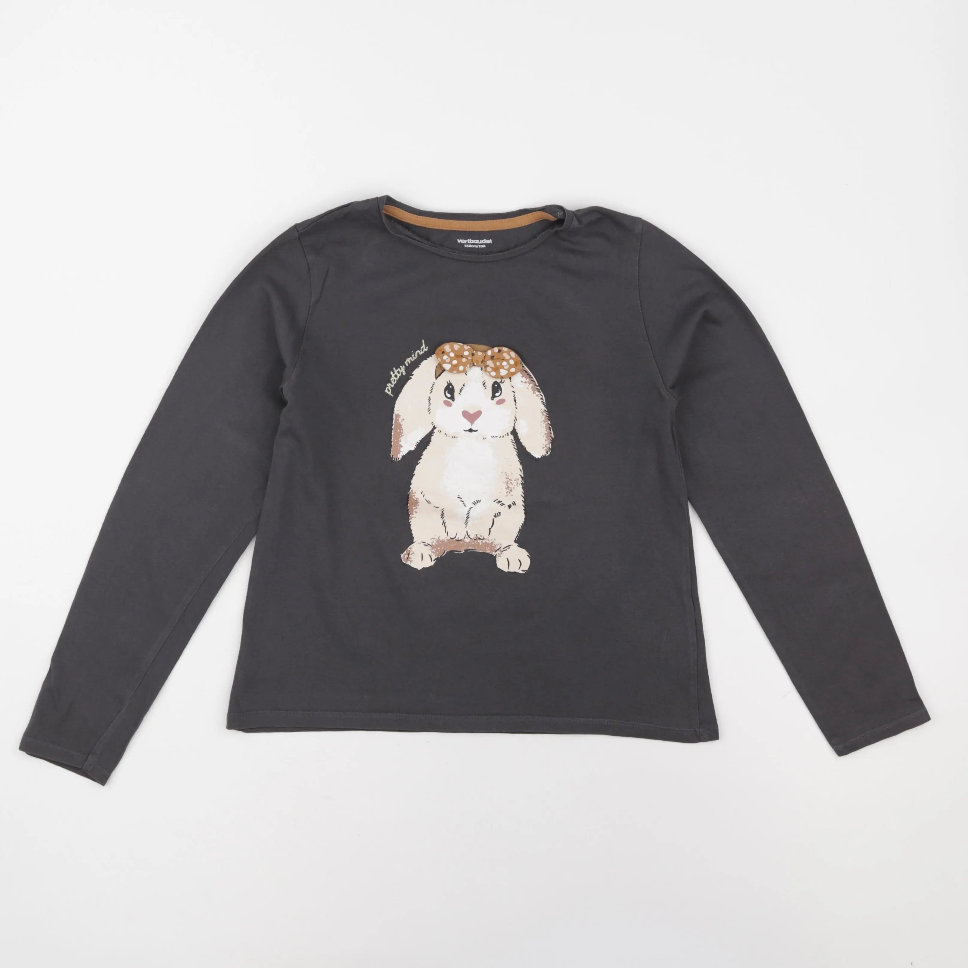 Vertbaudet - tee-shirt gris - 10 ans