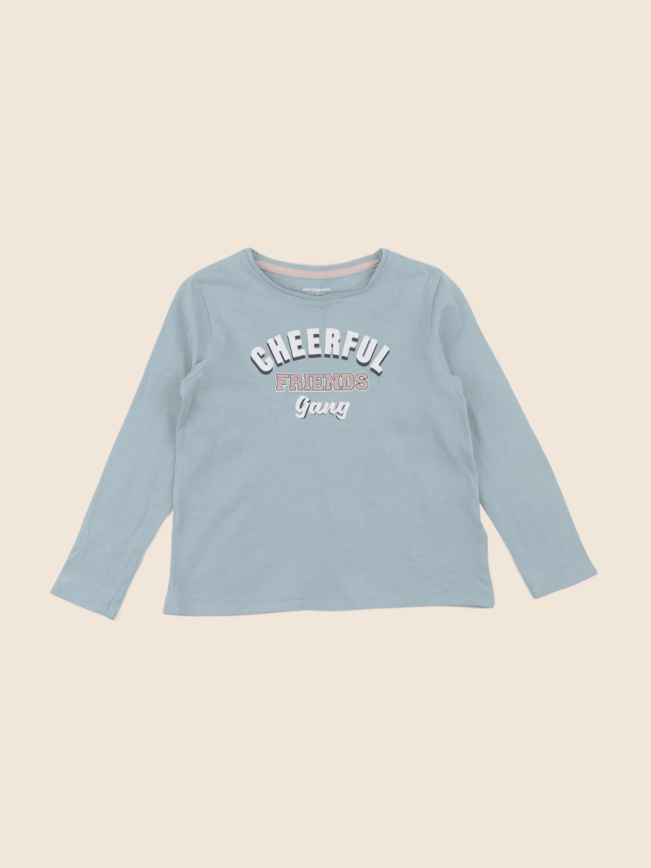 Vertbaudet - tee-shirt bleu - 5 ans