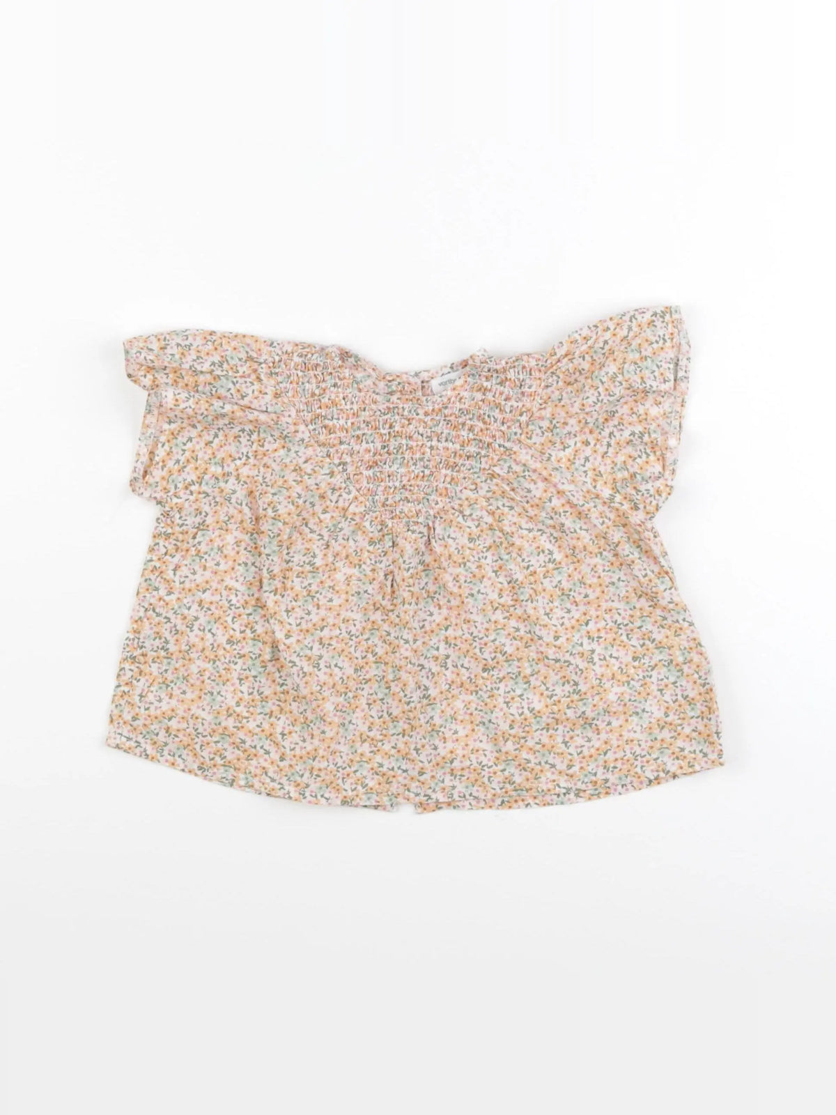 Vertbaudet - blouse rose, orange - 9 mois