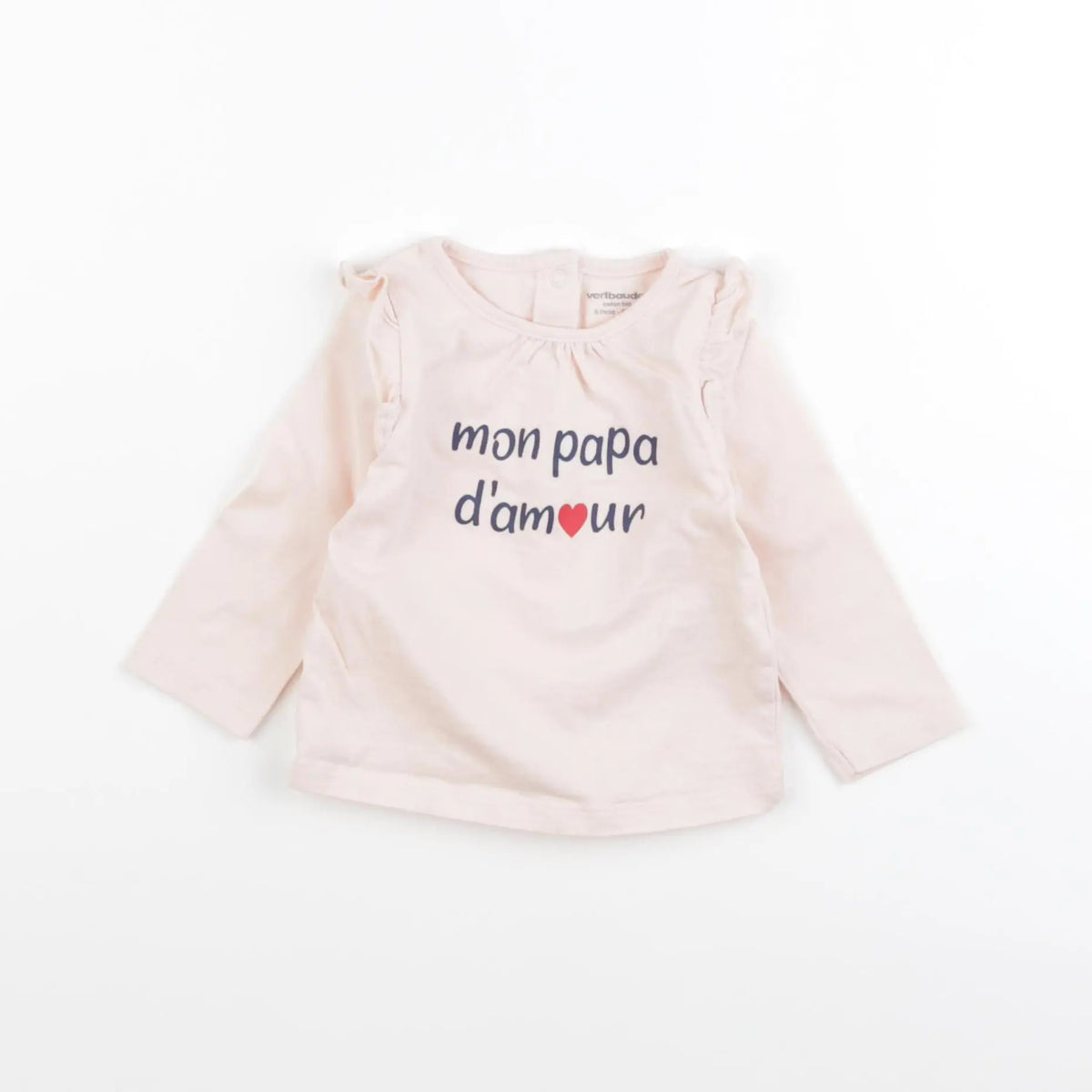 Vertbaudet - tee-shirt rose - 6 mois