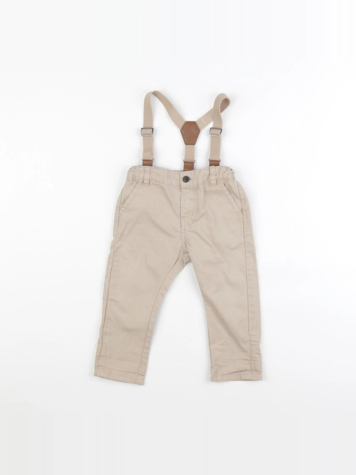 Vertbaudet - pantalon beige - 12 mois