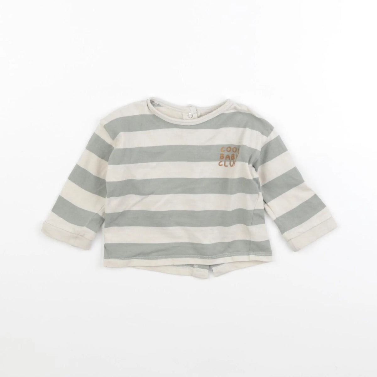 Vertbaudet - tee-shirt beige, vert - 9 mois