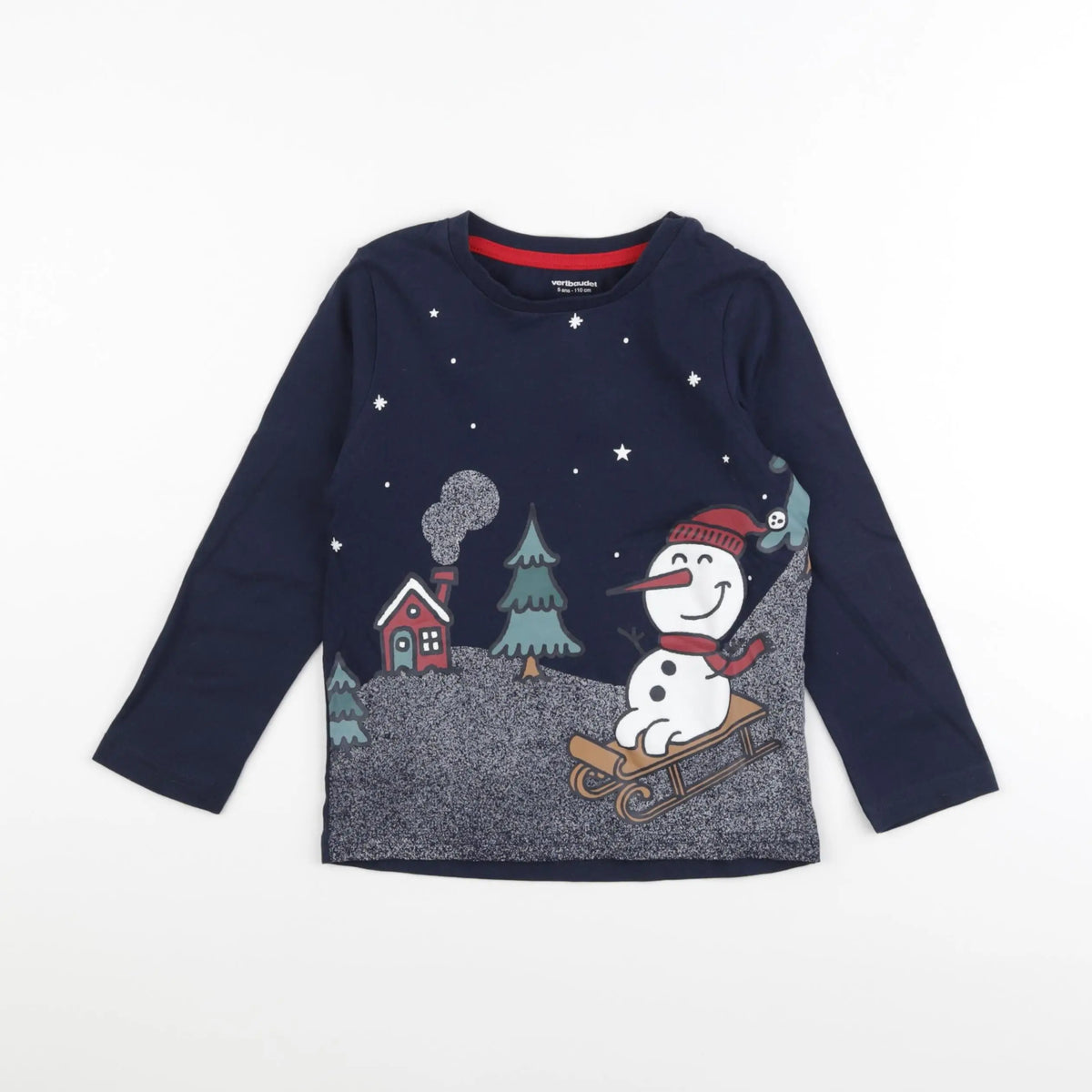 Vertbaudet - tee-shirt bleu - 5 ans