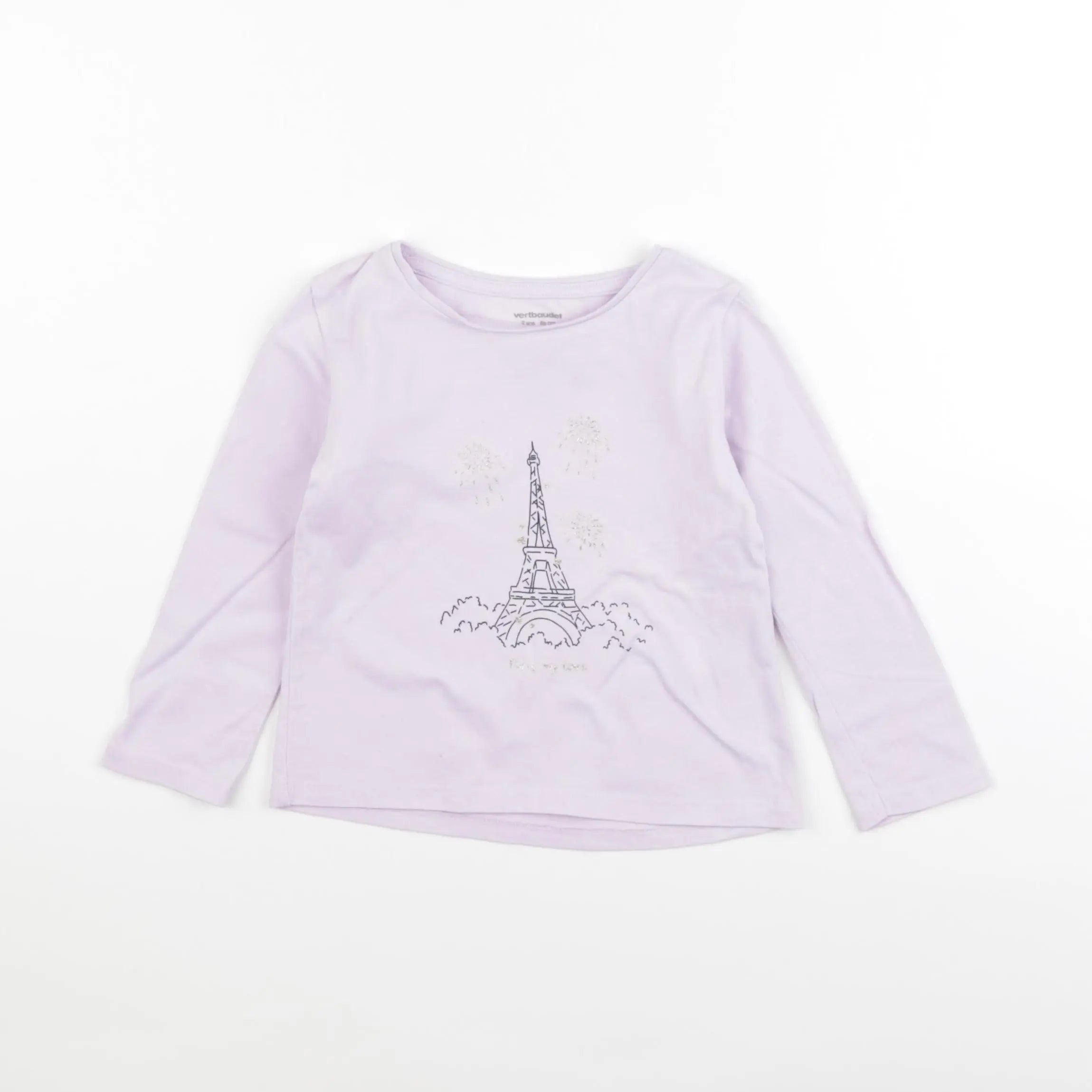 Vertbaudet - tee-shirt violet - 2 ans