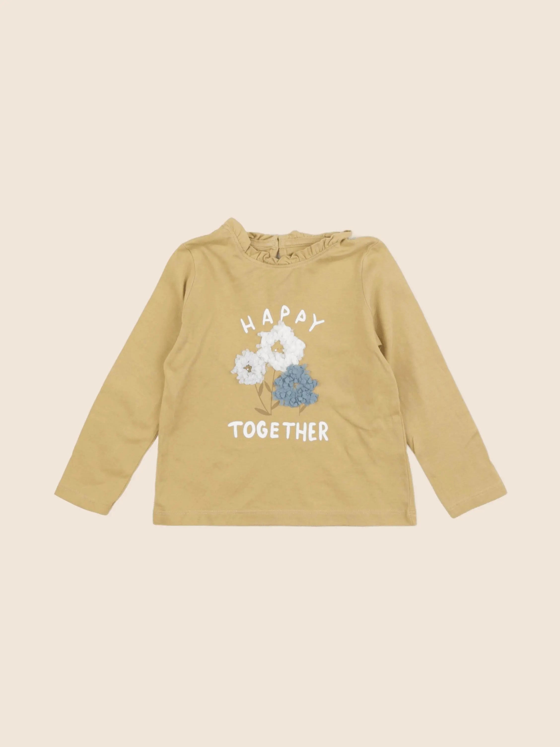 Vertbaudet - tee-shirt jaune - 2 ans