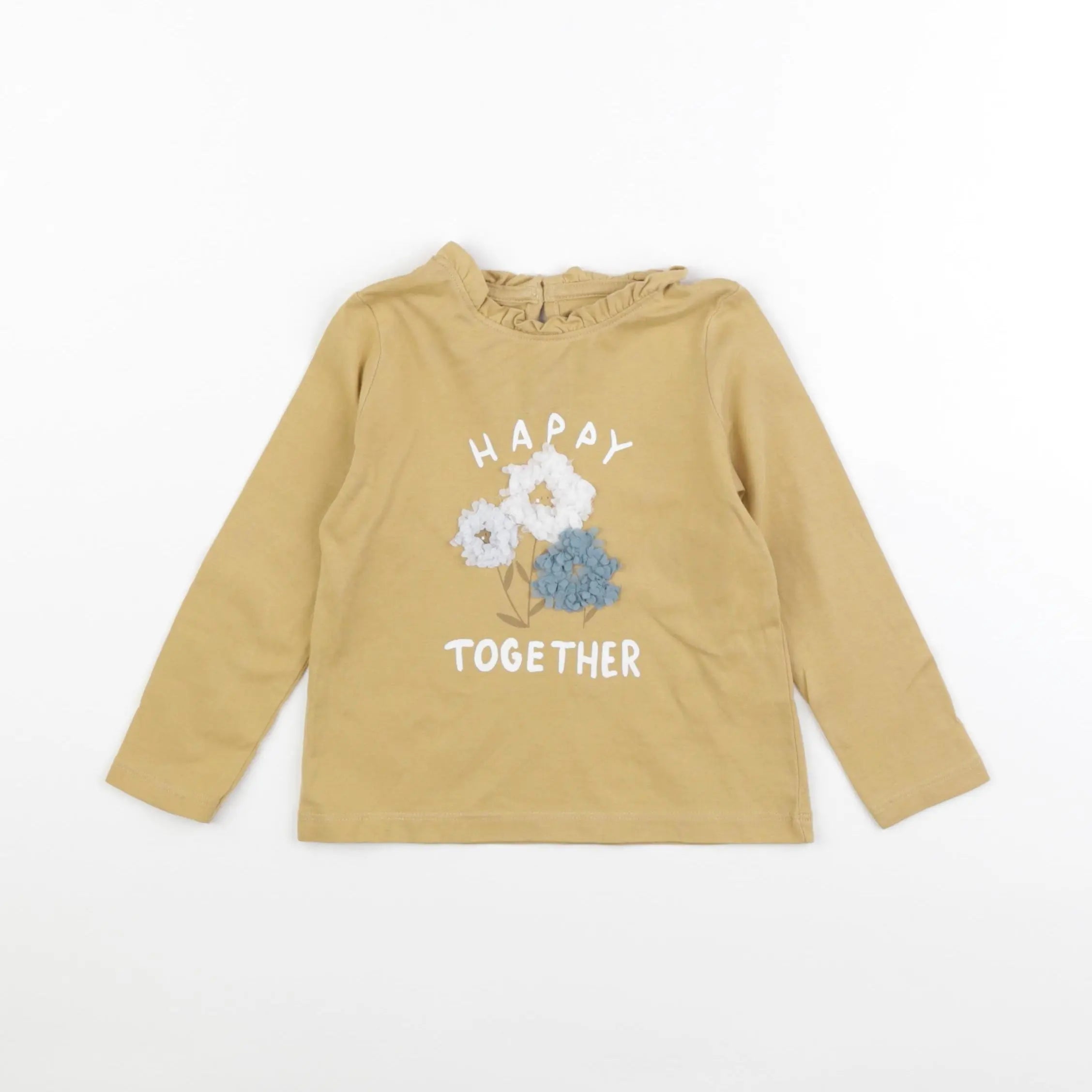 Vertbaudet - tee-shirt jaune - 2 ans