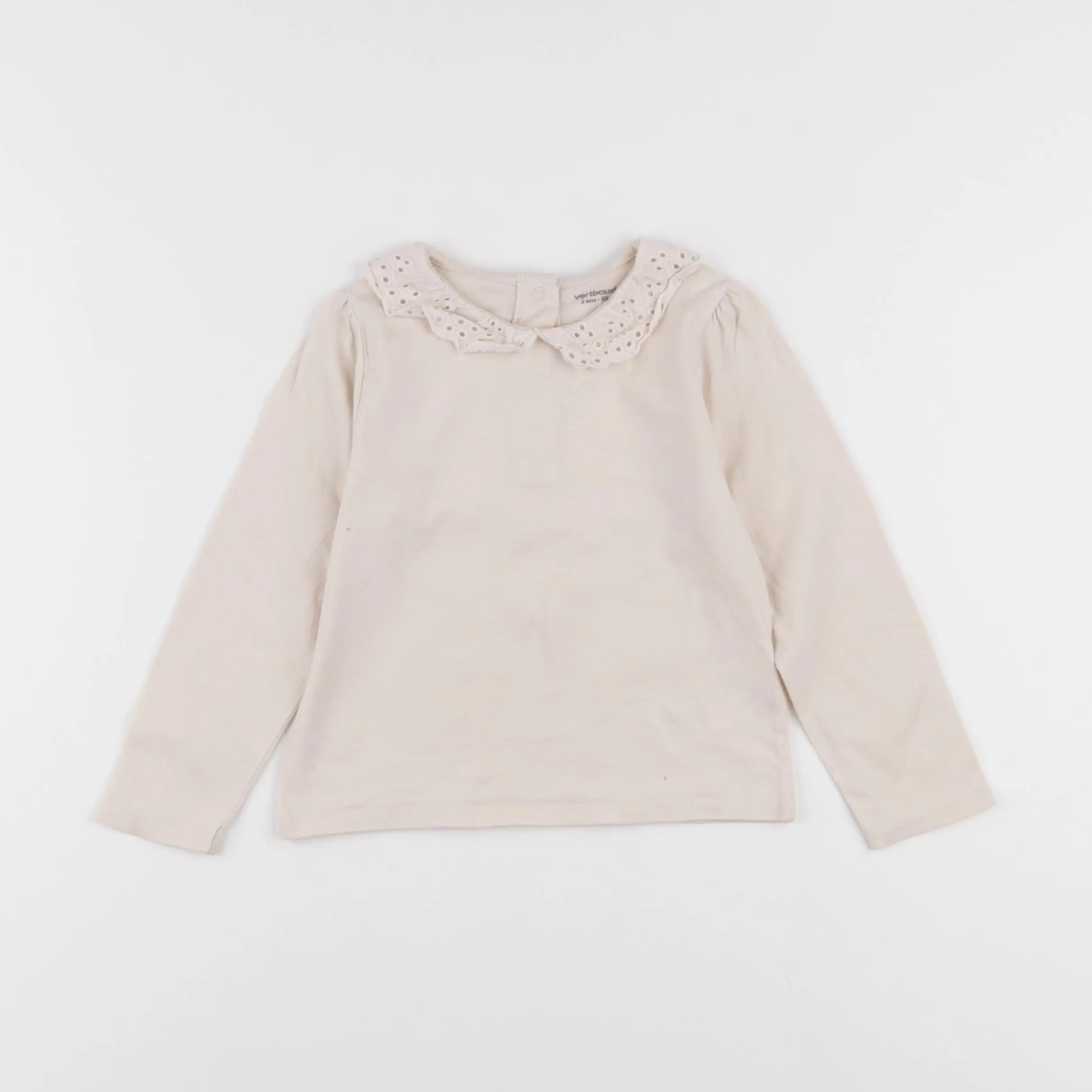 Vertbaudet - tee-shirt beige - 2 ans