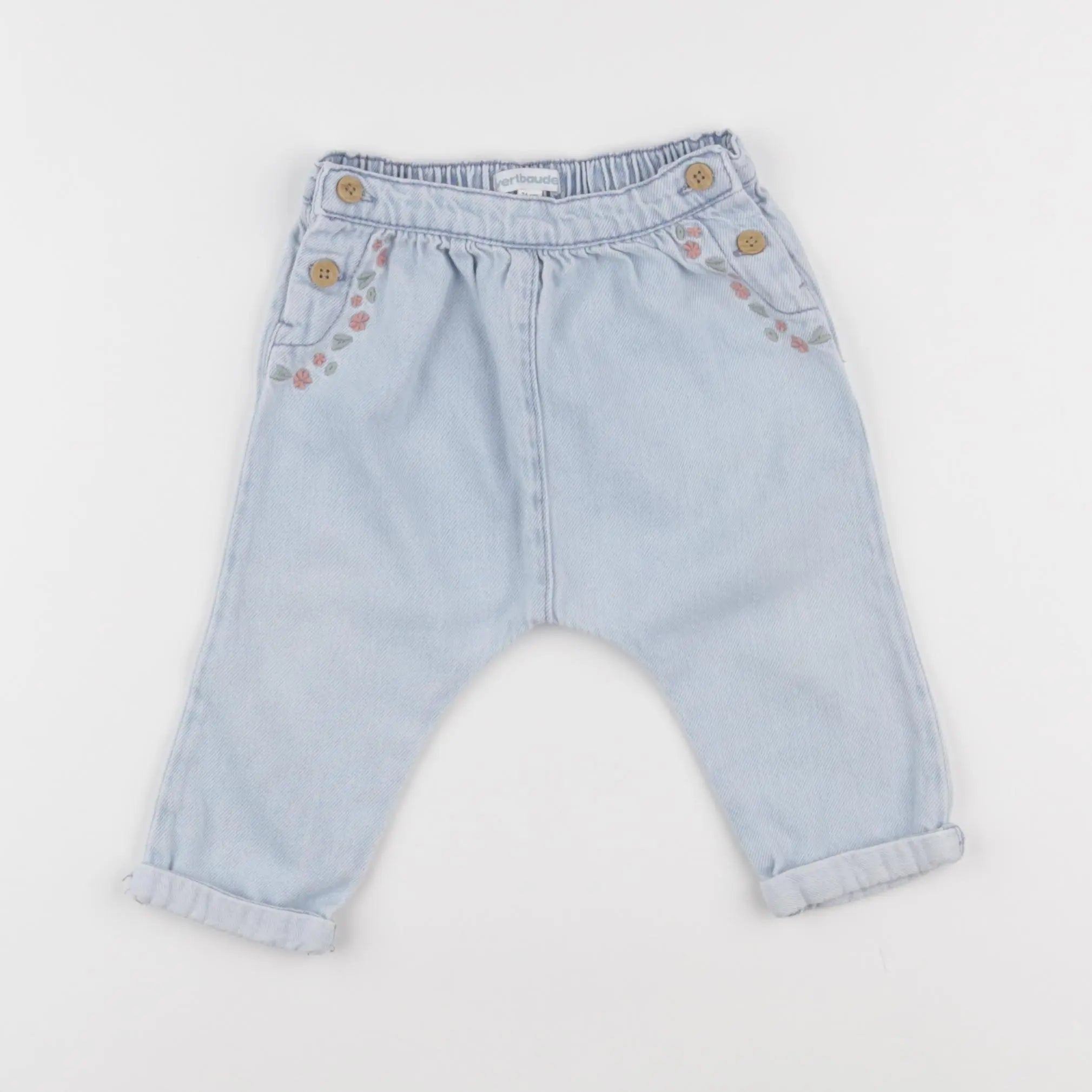Vertbaudet - jean bleu - 12 mois