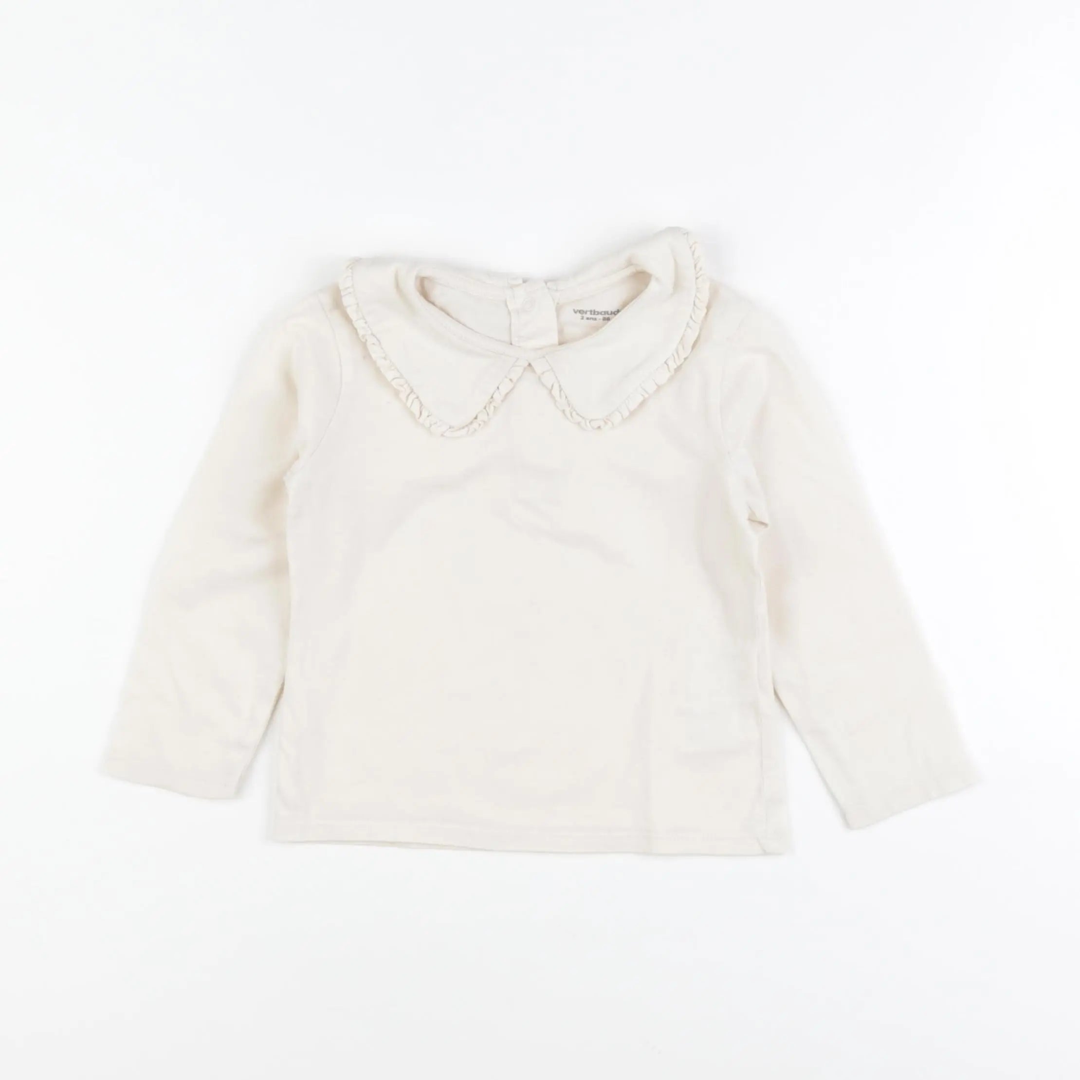 Vertbaudet - tee-shirt beige - 2 ans