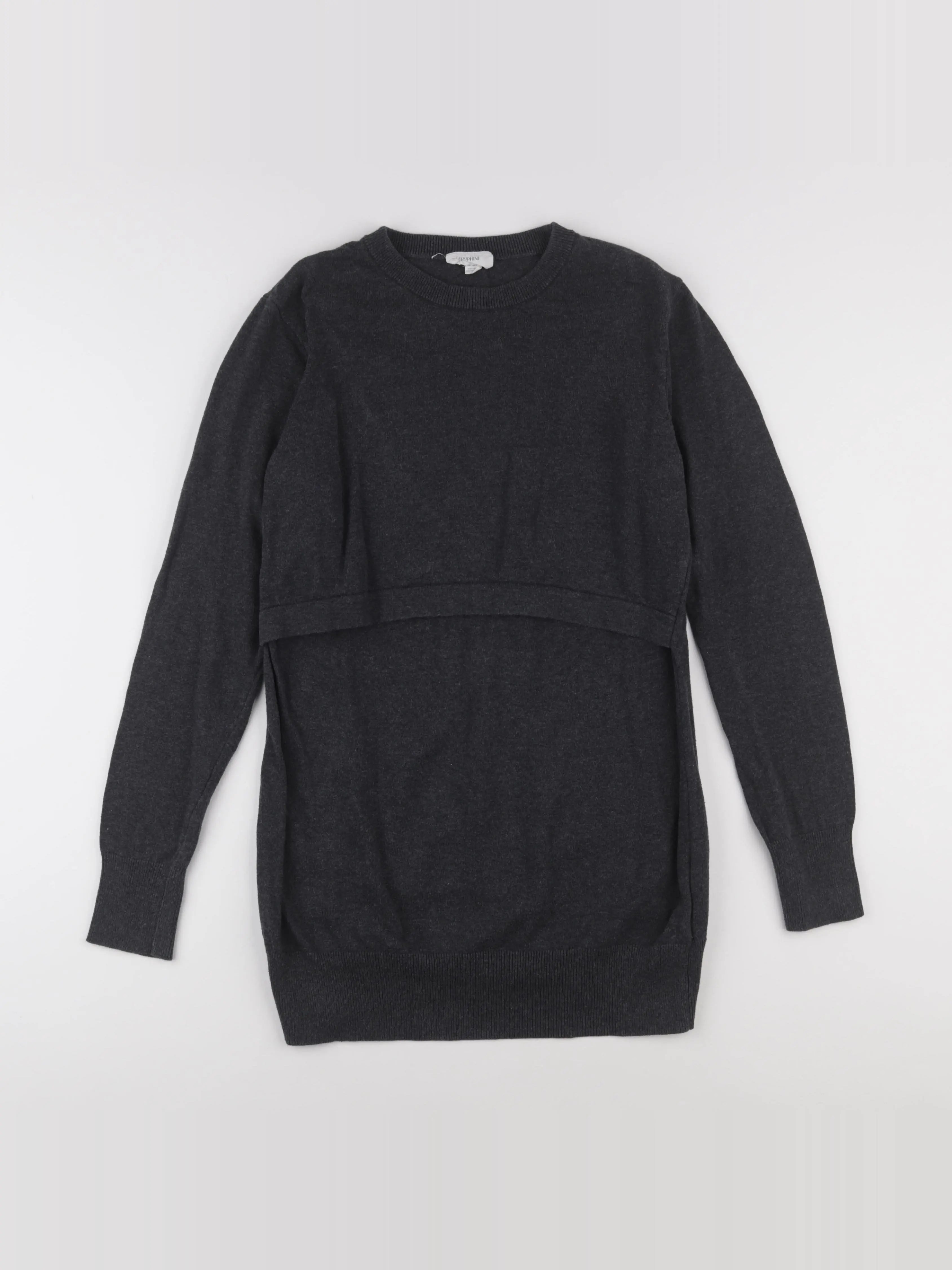 Seraphine - pull grossesse, allaitement gris - xs