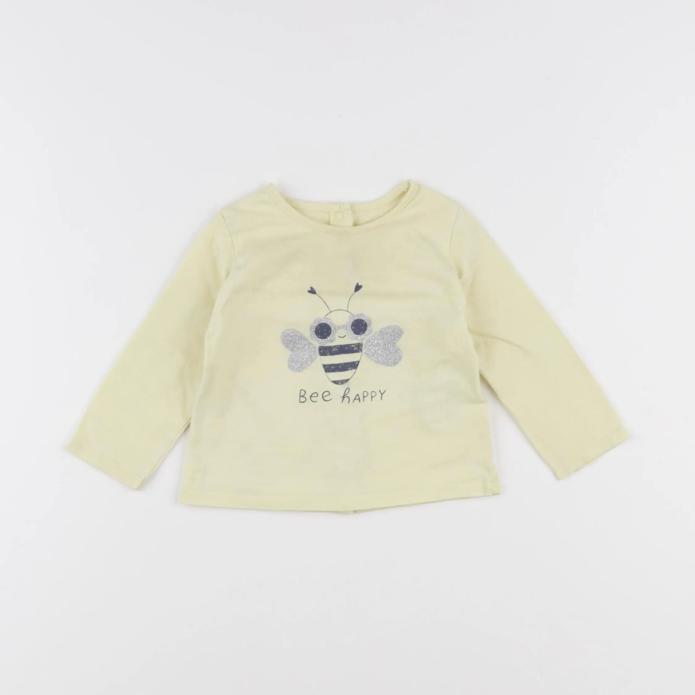 Vertbaudet - tee-shirt jaune - 6 mois