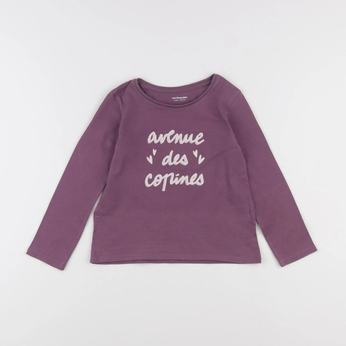 Vertbaudet - tee-shirt violet - 4 ans