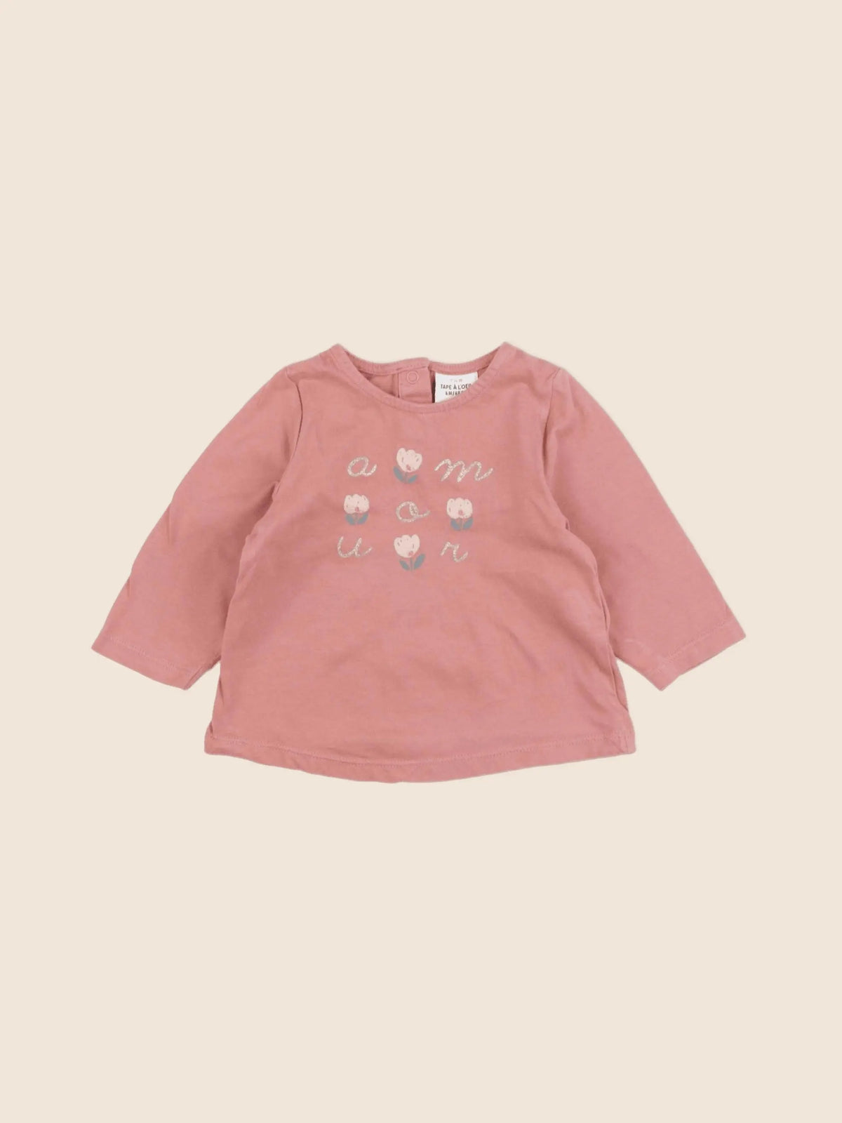 Tape à l'oeil - tee-shirt rose - 6 mois