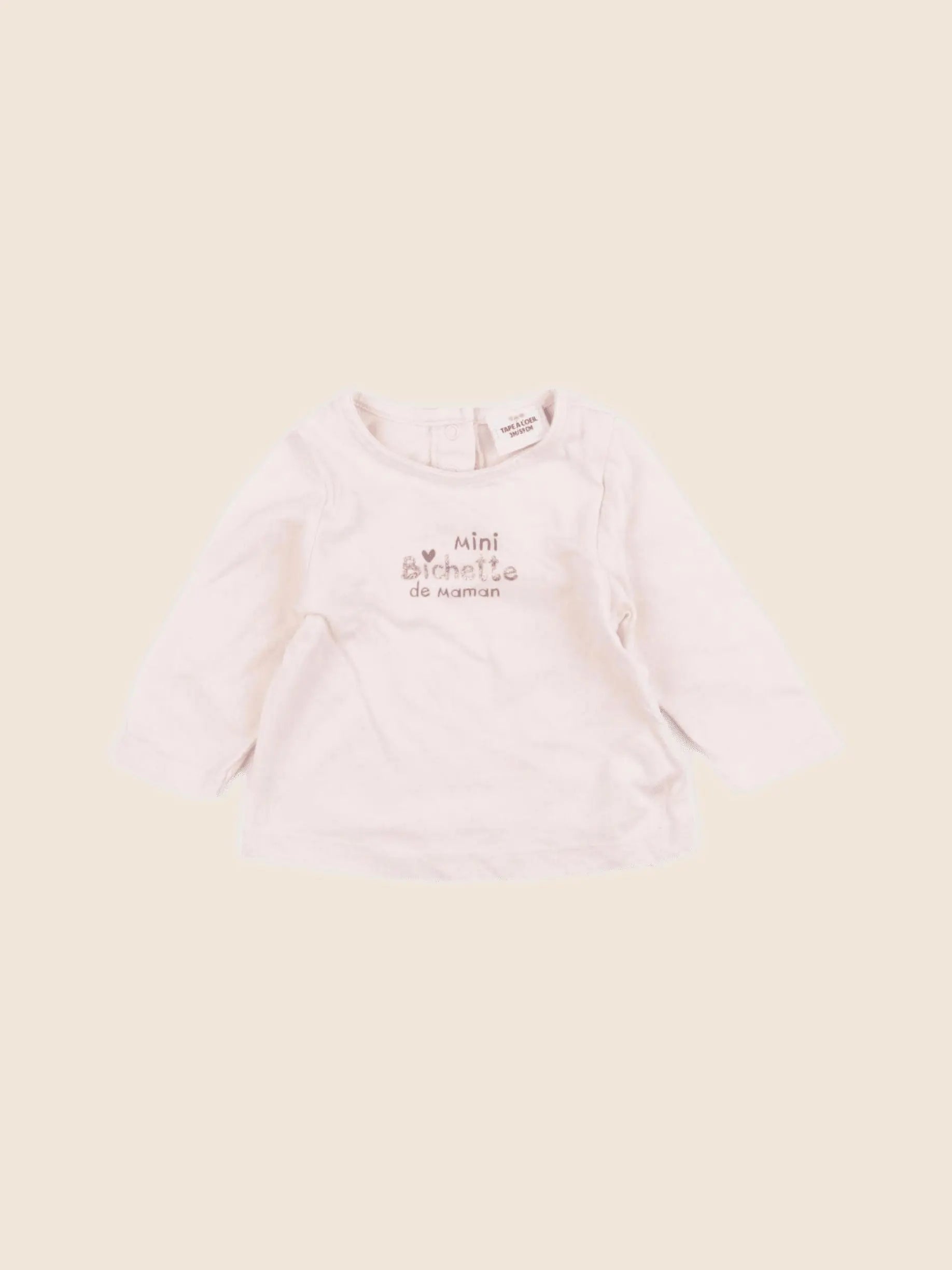Tape à l'oeil - tee-shirt rose - 3 mois