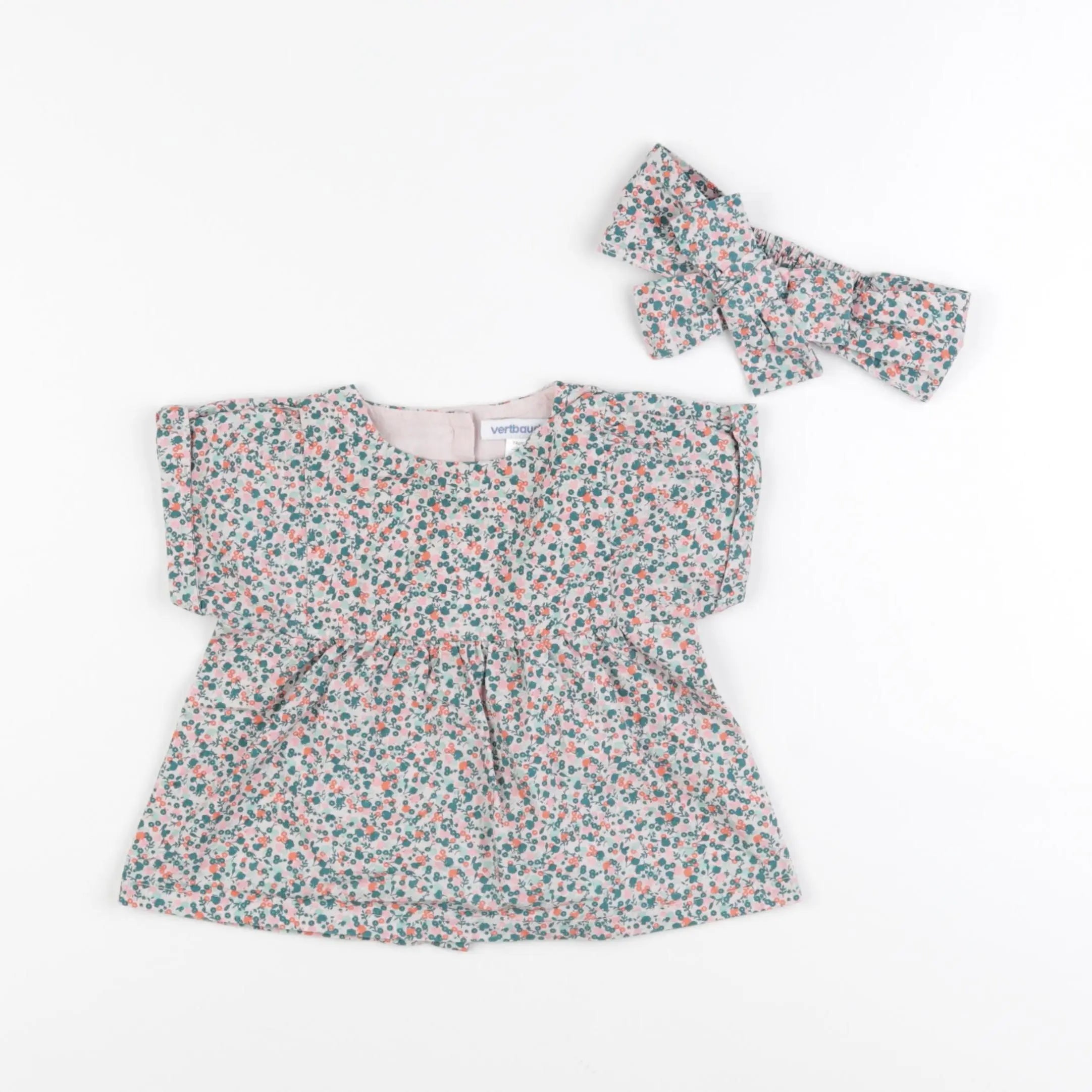 Vertbaudet - blouse multicolore - 12 mois