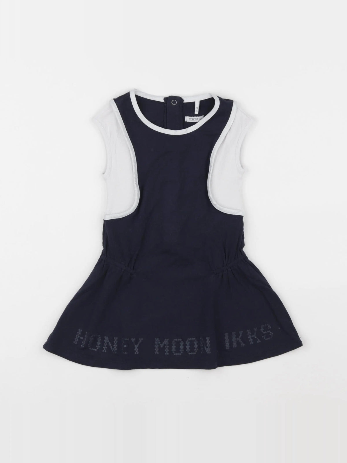 IKKS - robe bleu, gris - 2 ans