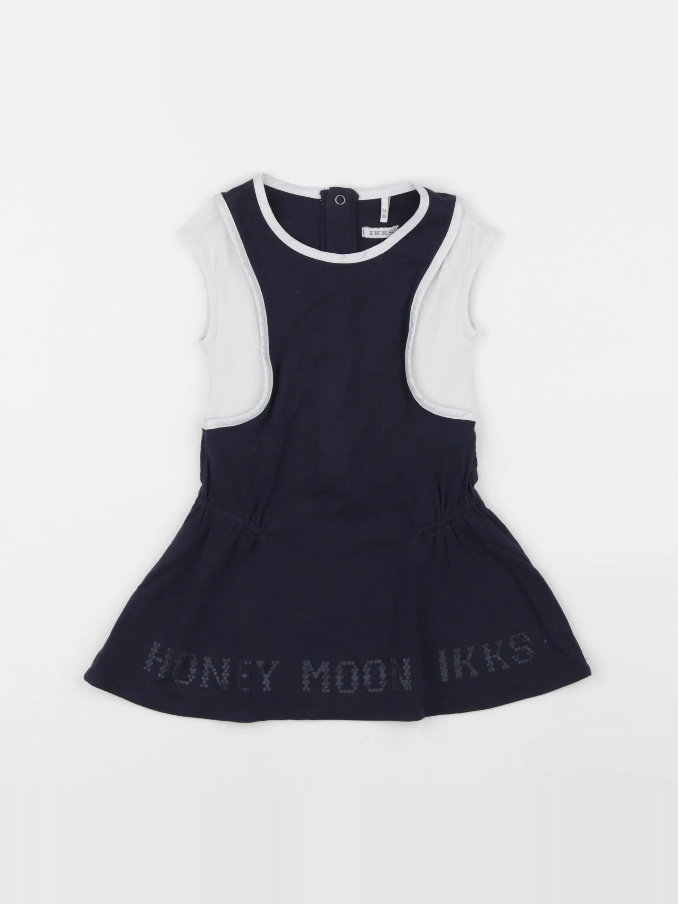IKKS - robe bleu, gris - 2 ans