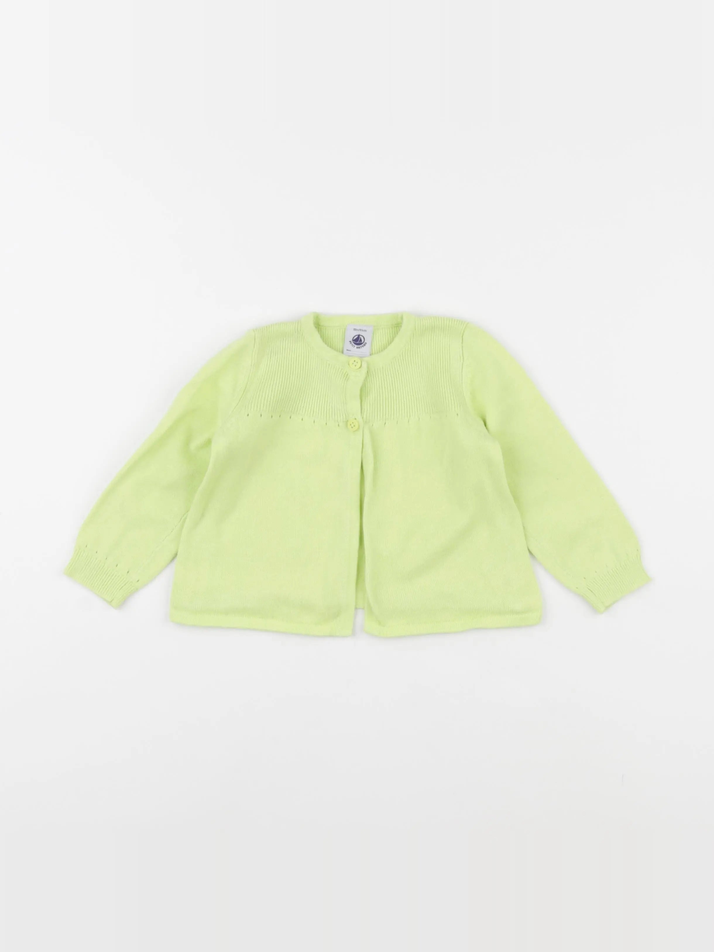 Petit Bateau - gilet jaune - 18 mois