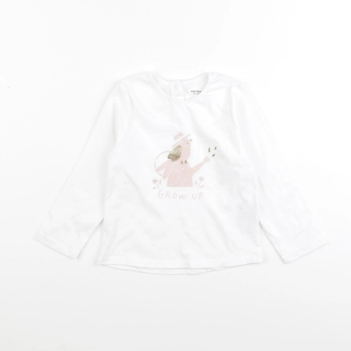 Vertbaudet - tee-shirt blanc - 18 mois