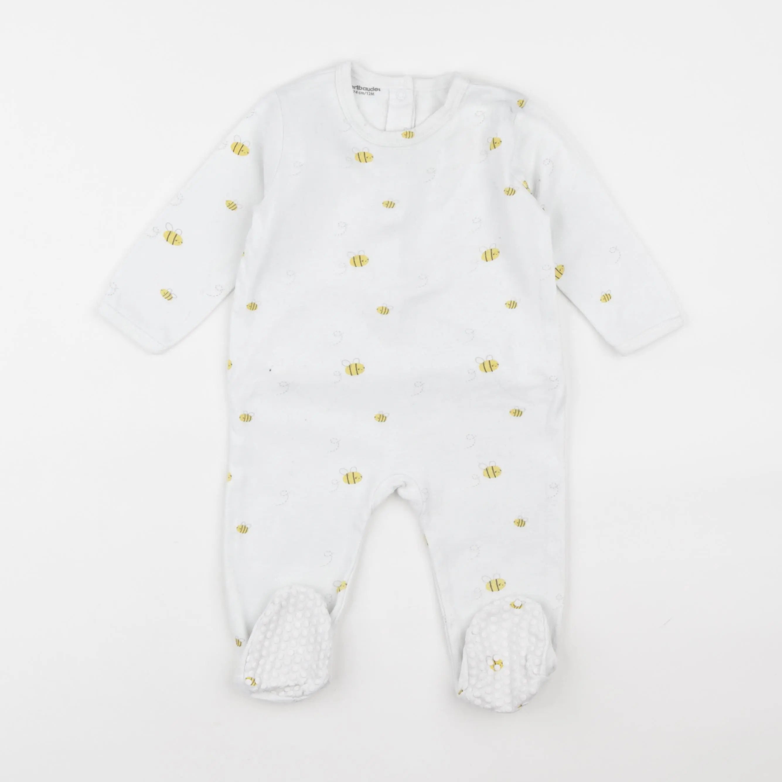 Vertbaudet - pyjama coton blanc - 12 mois