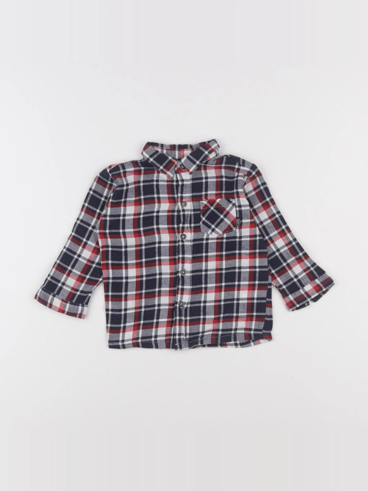 Vertbaudet - chemise multicolore - 12 mois