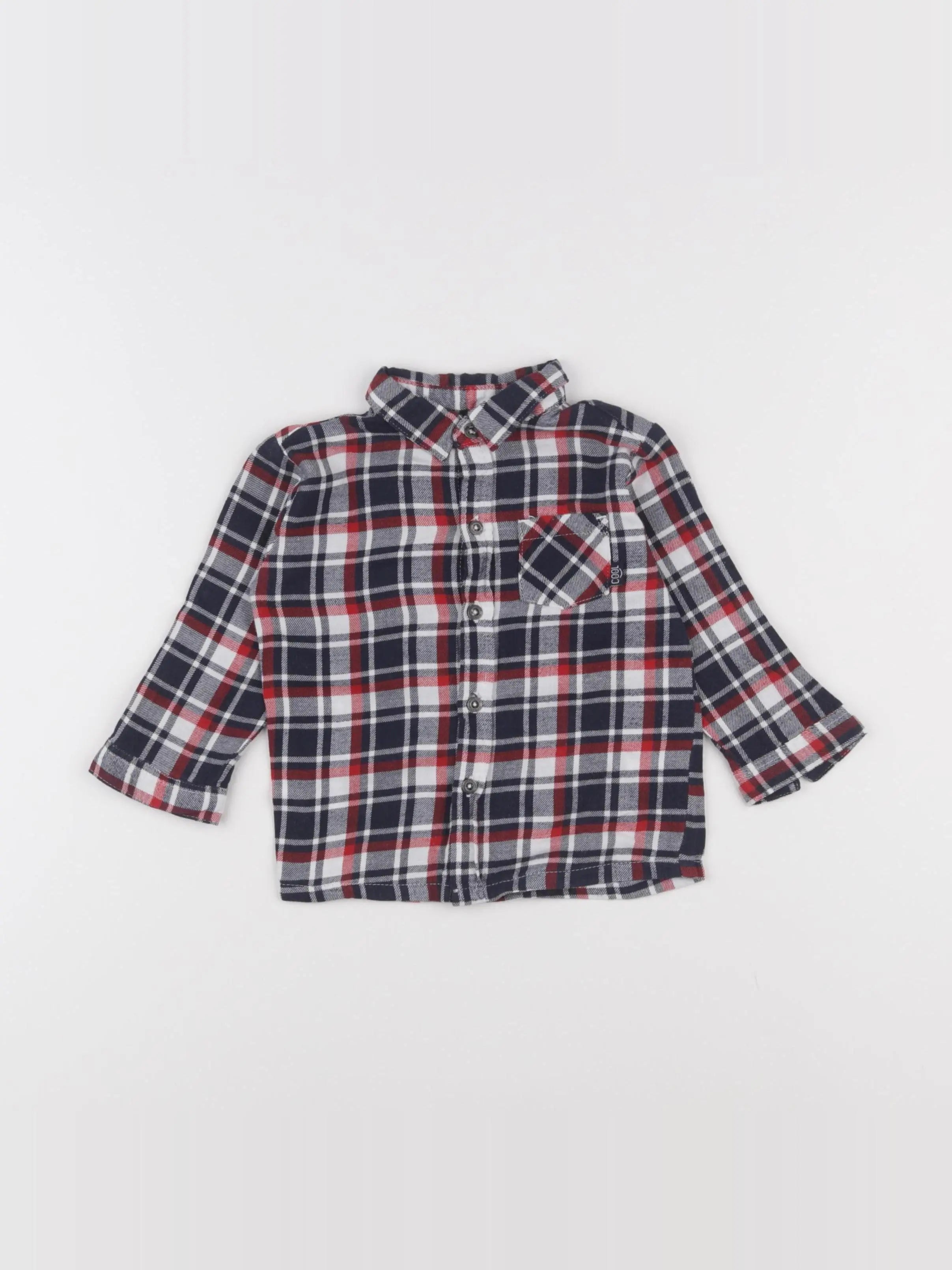 Vertbaudet - chemise multicolore - 12 mois