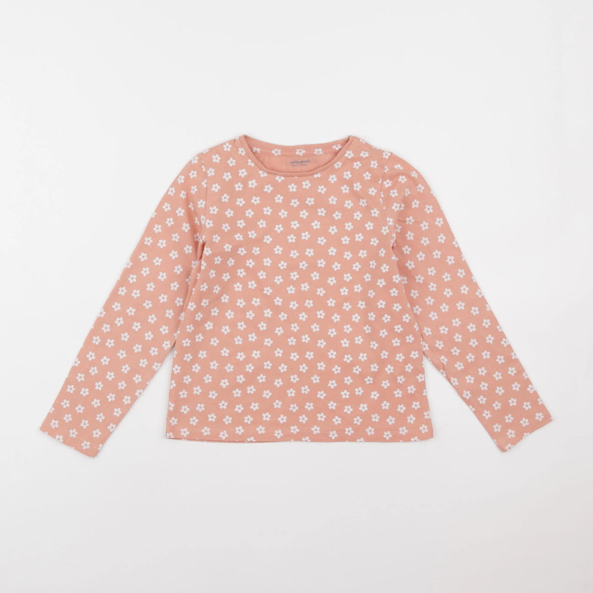 Vertbaudet - tee-shirt orange, blanc - 5 ans