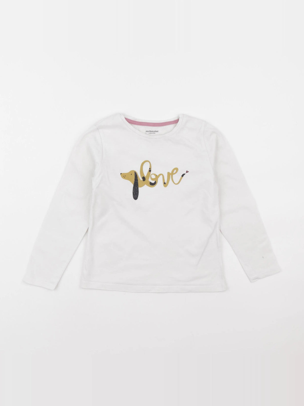 Vertbaudet - tee-shirt blanc - 6 ans