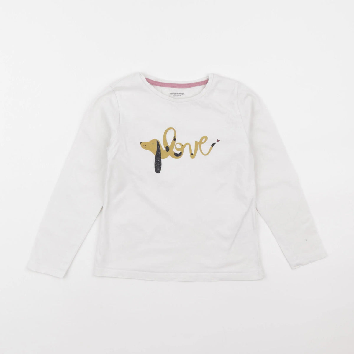 Vertbaudet - tee-shirt blanc - 6 ans