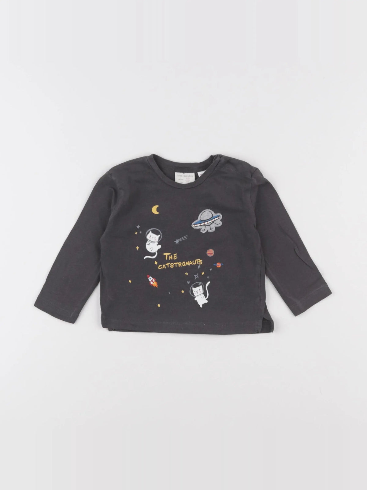 Zara - tee-shirt gris - 3/6 mois