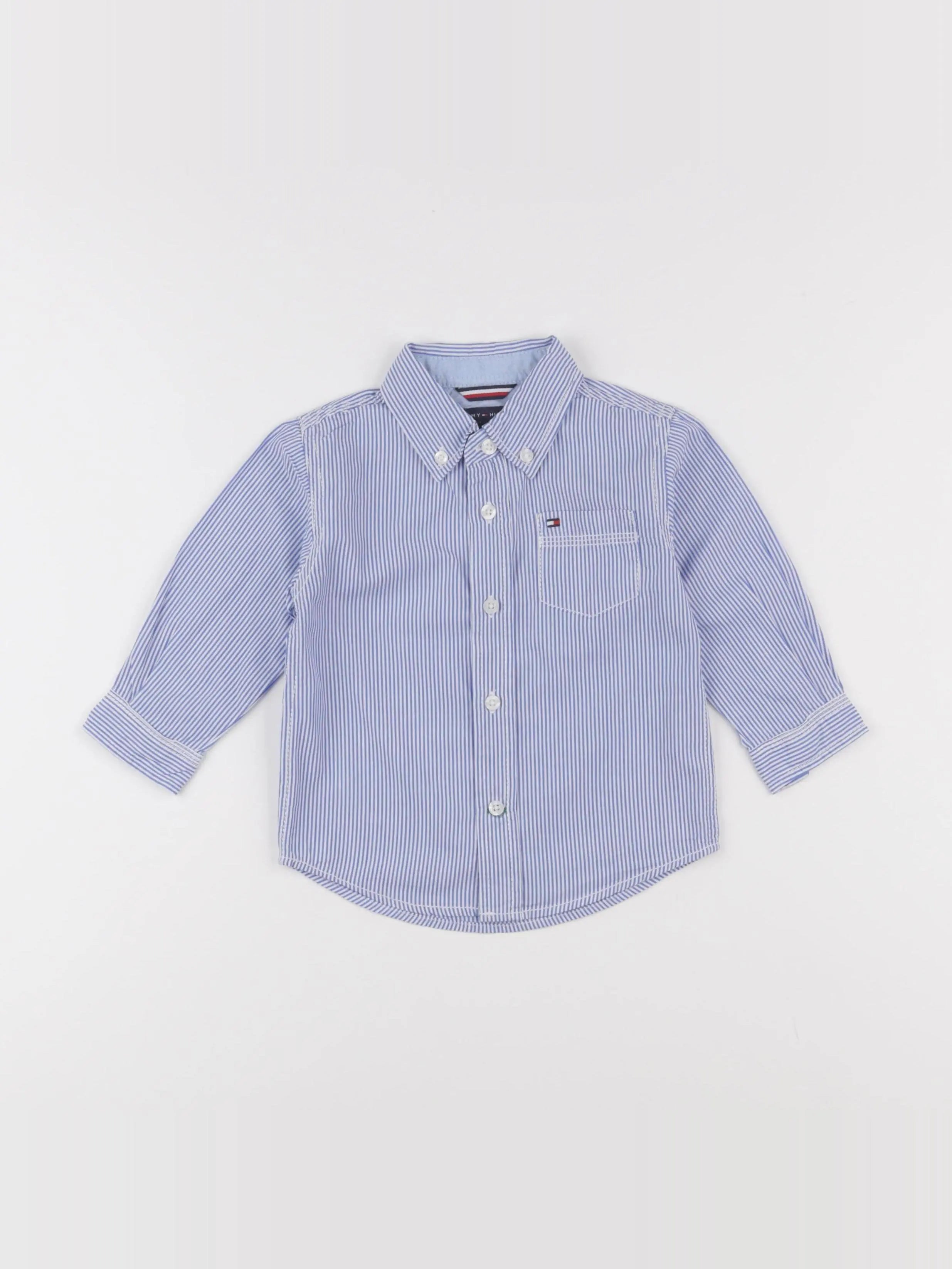 Tommy Hilfiger - chemise blanc, bleu - 12 mois